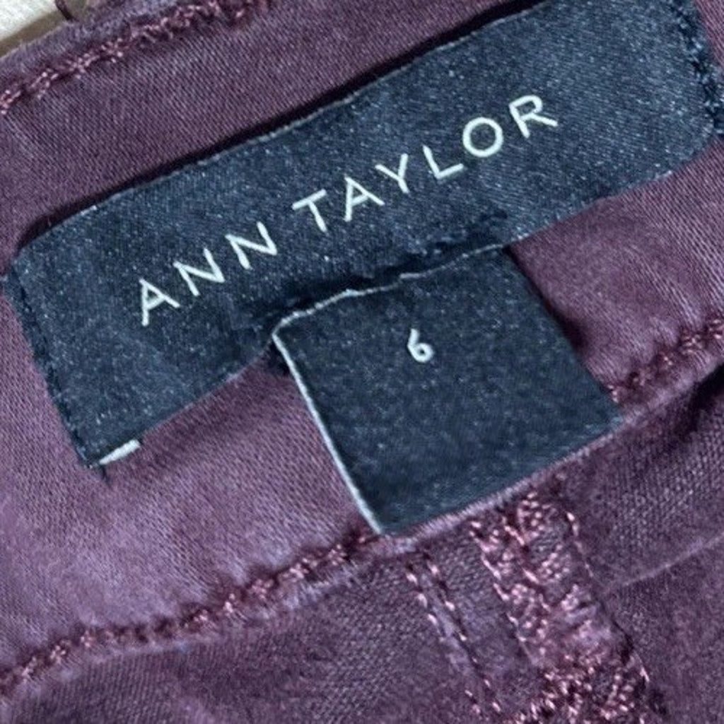 Ann Taylor Loft Jeans Womens Sz 6 “ The Skinny” Purple Denim