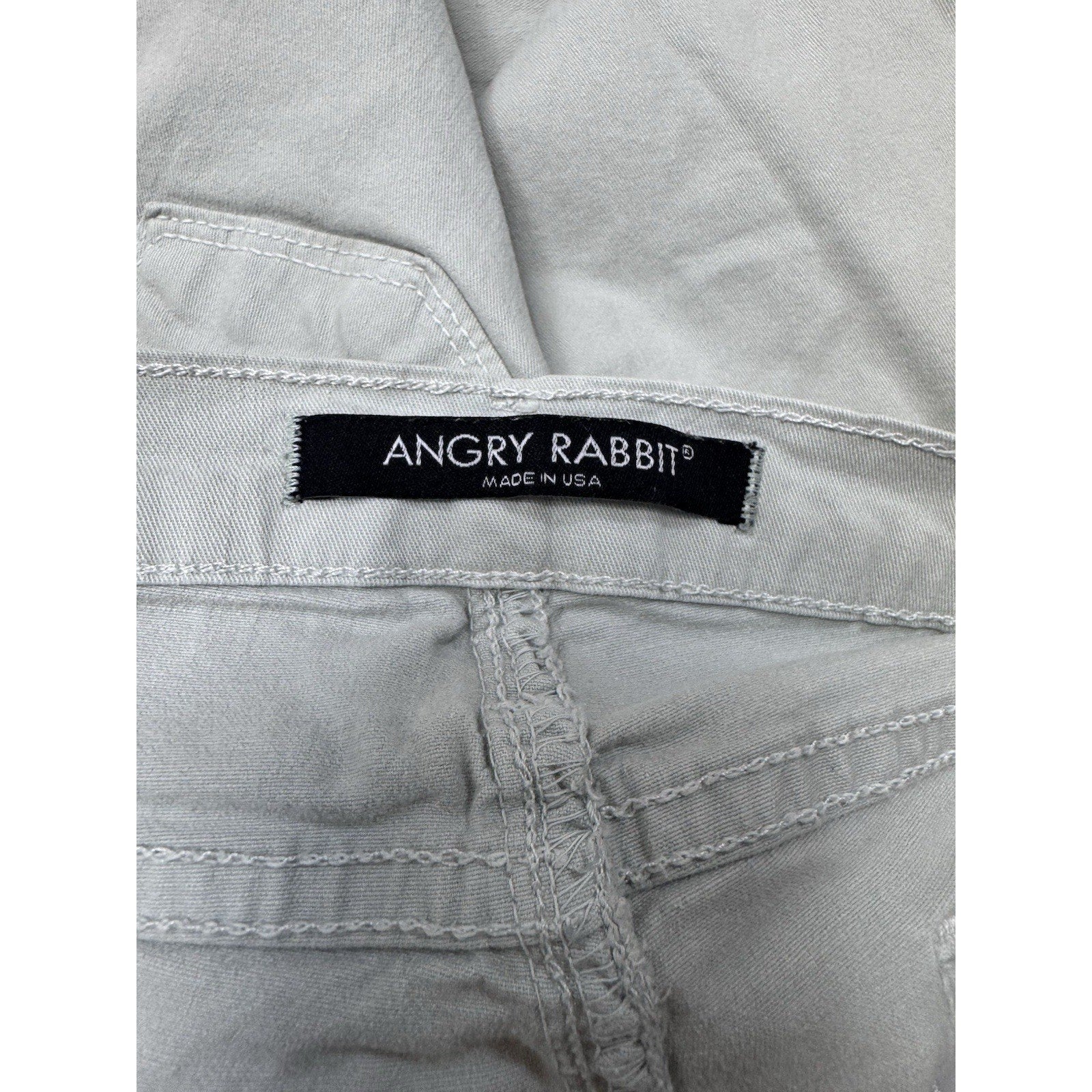 Angry Rabbit Women's Size 28/7Pocket Light Tan Denim Jeans Made In USA