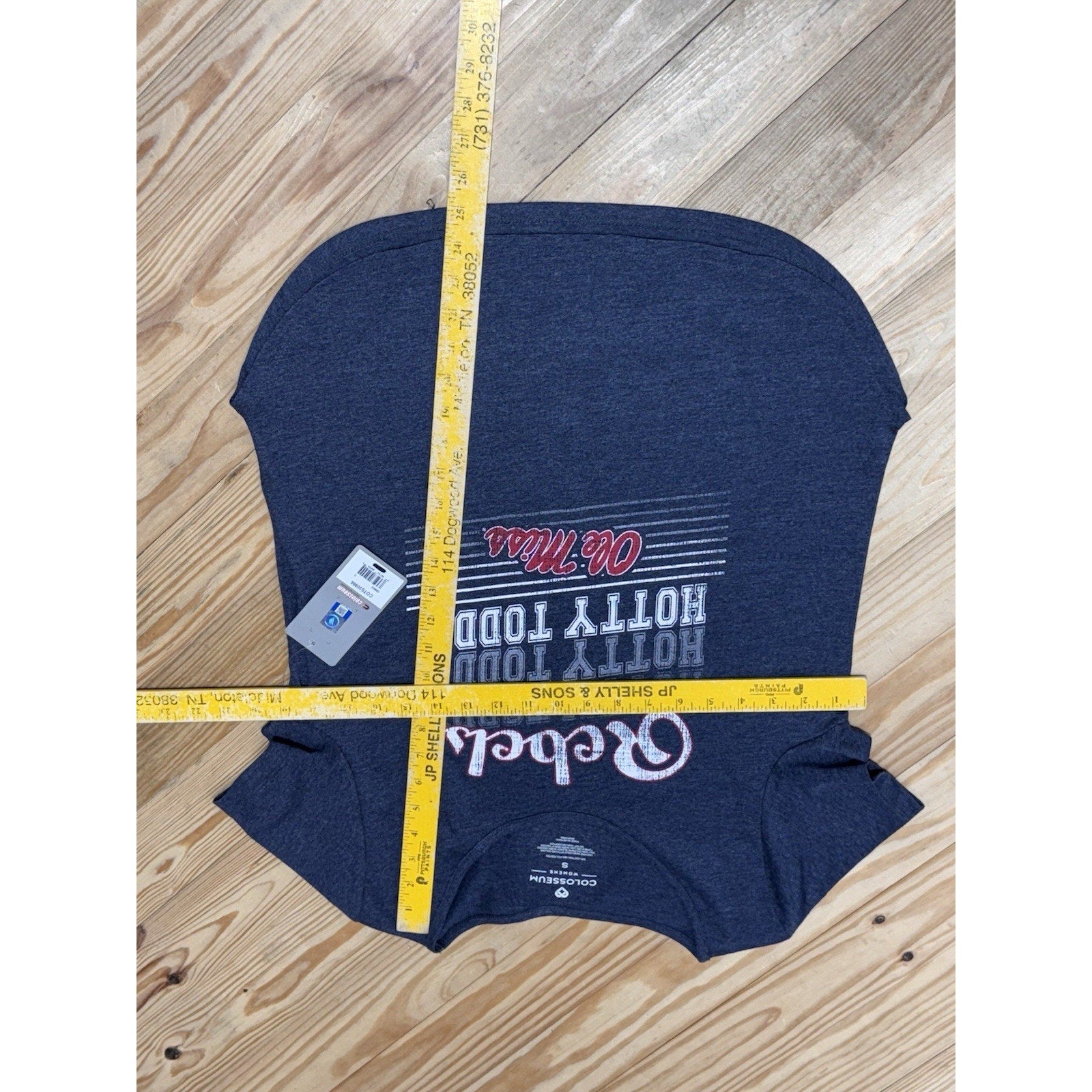 Ole Miss Rebels Colosseum Navy Blue T-Shirt Hotty Totty Women's Size Small NWT