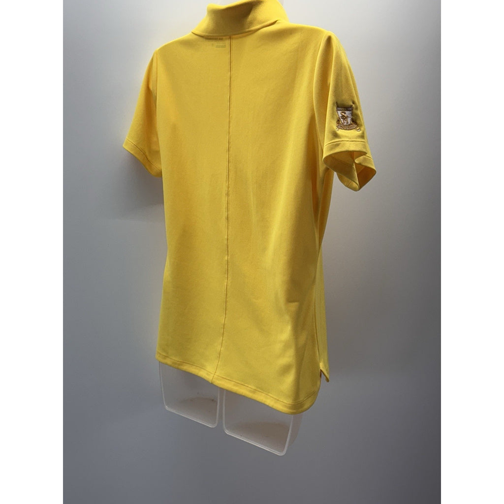 Nike Golf Dri Fit Tour Performance Yellow Polo Sunset Hills Women’s Size Medium