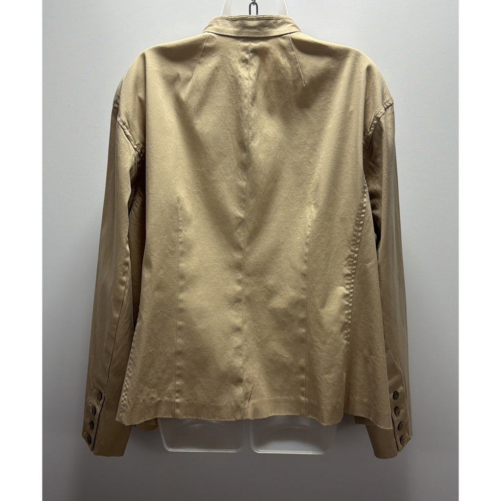 Sigrid Olsen Khaki Utility Safari Jacket Cotton Stretch Blazer Womens Plus Sz 24