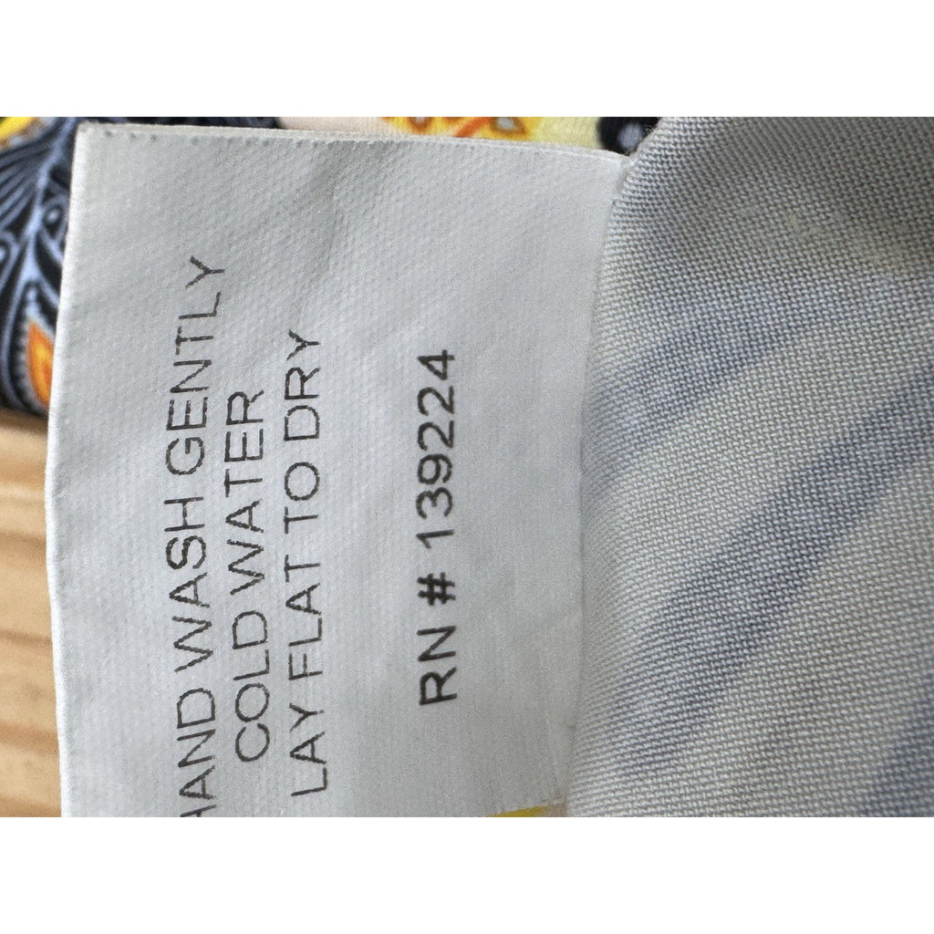 Lbisse Yellow Floral Boho Wide Leg Pants Women’s Size Large Stretch