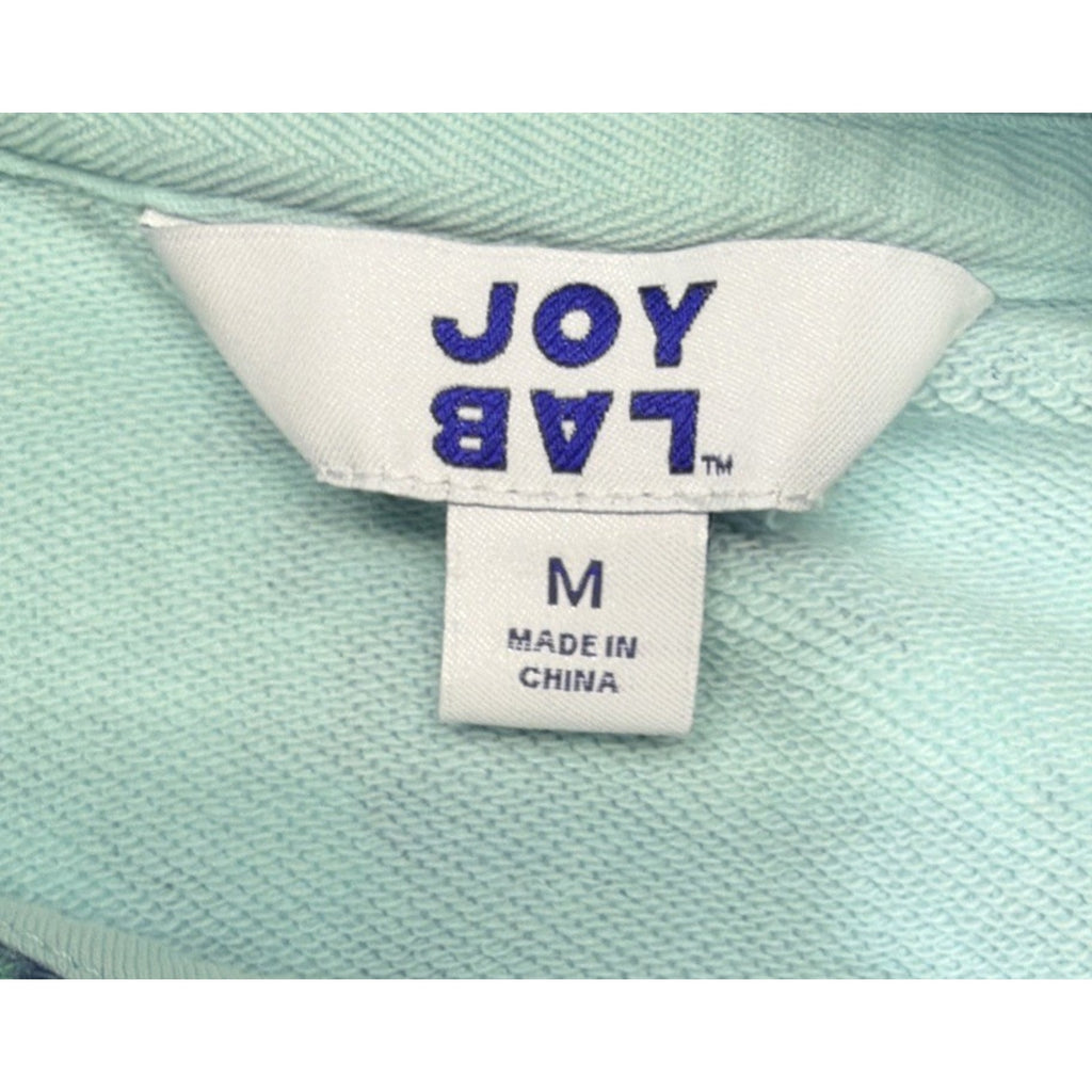 Hoodie Joy Lab Womens Sweatshirt Cropped Wave Smoke Blue Green Sz Medium