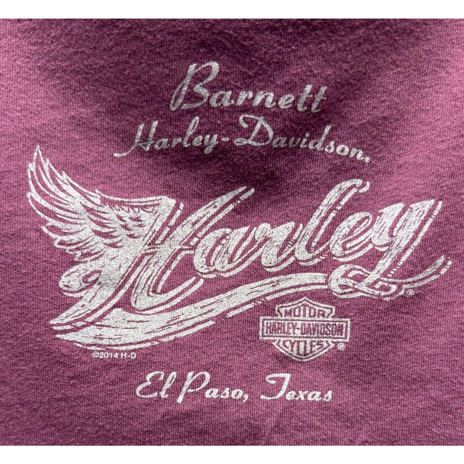Harley-Davidson Graphics Embellished Purple Tank Top L Made In USA 2014