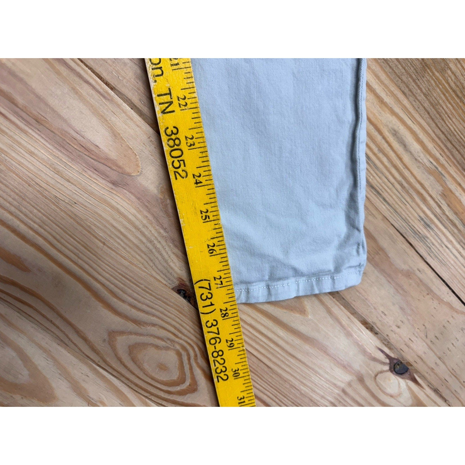 Angry Rabbit Women's Size 28/7Pocket Light Tan Denim Jeans Made In USA