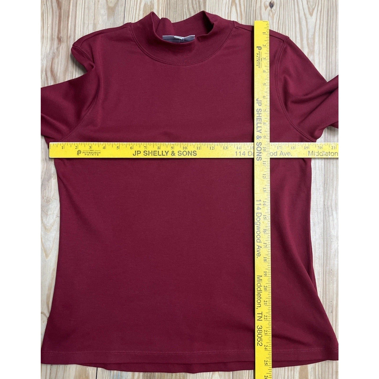 NWT Rebecca Malone Women's Top Burgundy L