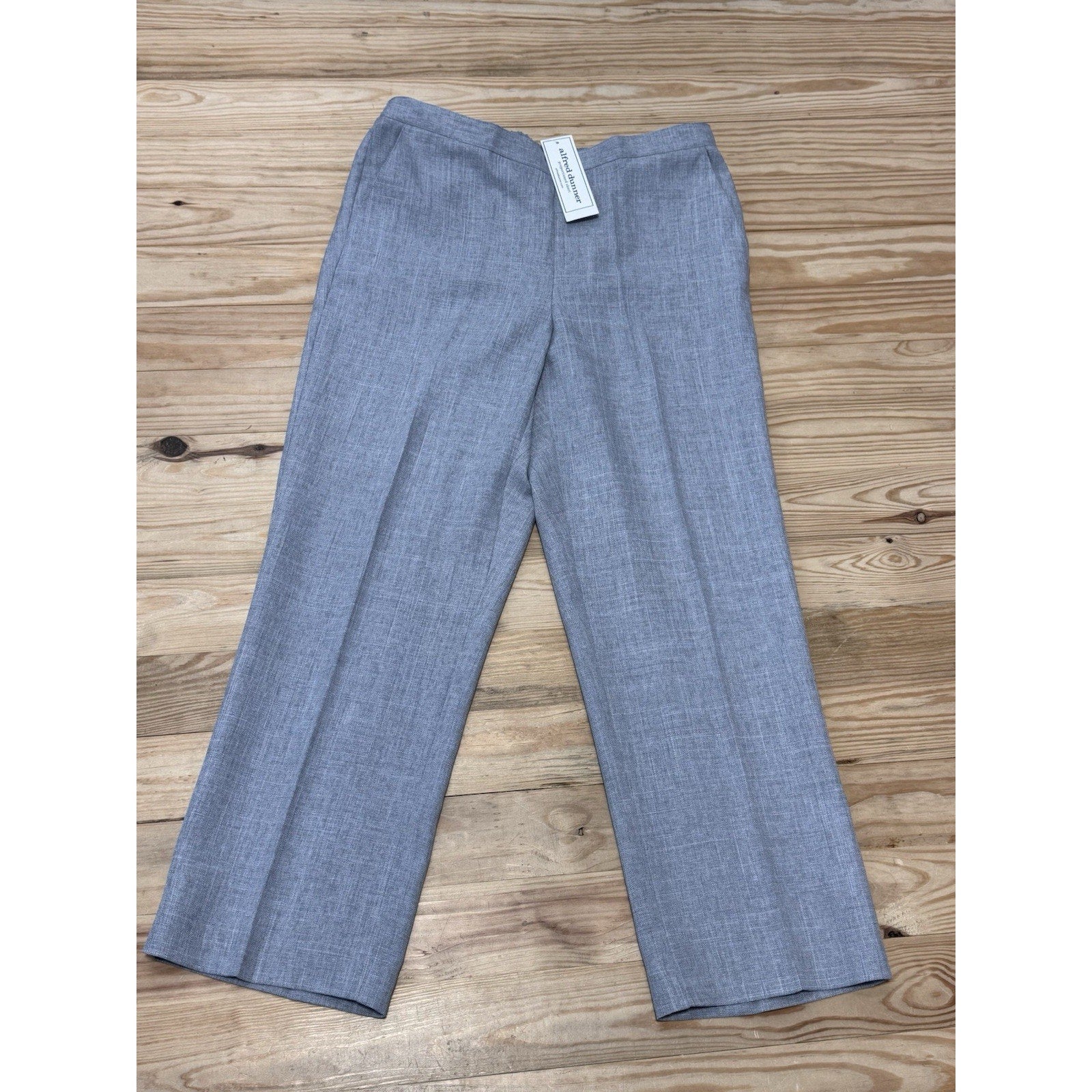 Alfred Dunner Proportioned Short Classic Fit Gray Comfort Pants Women’s Size 10