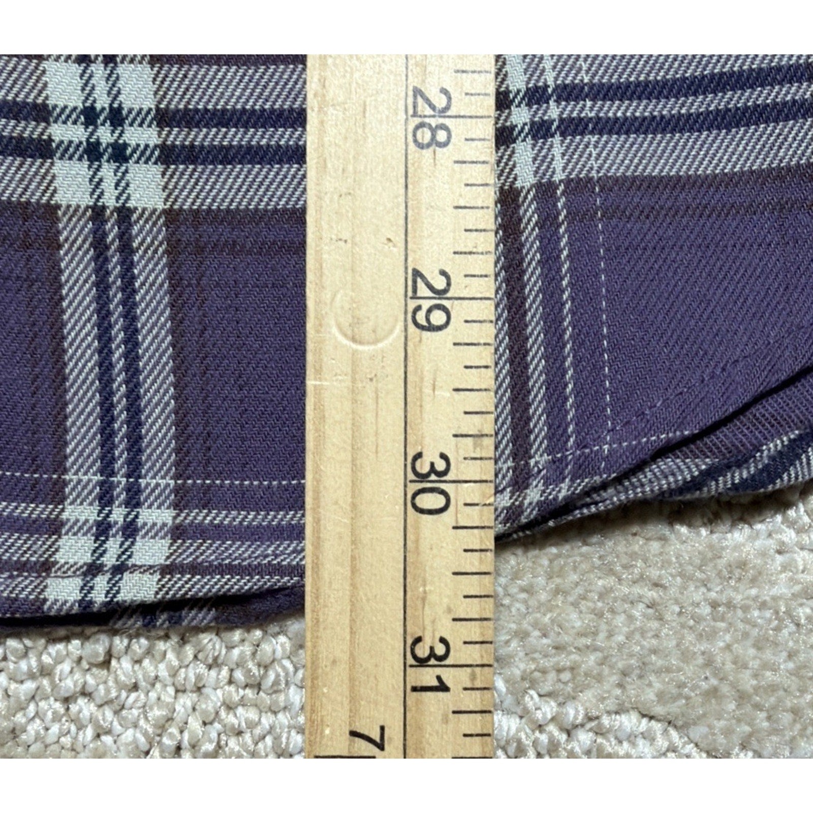 VTG Eddie Bauer Womens M Oversized Flannel Shirt Plaid Long Sleeve Button Up