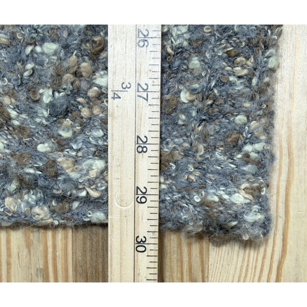 Susan Bristol 1X Gray Tan Alpaca Mohair Wool Blend Cardigan Cottage Boho Vintage