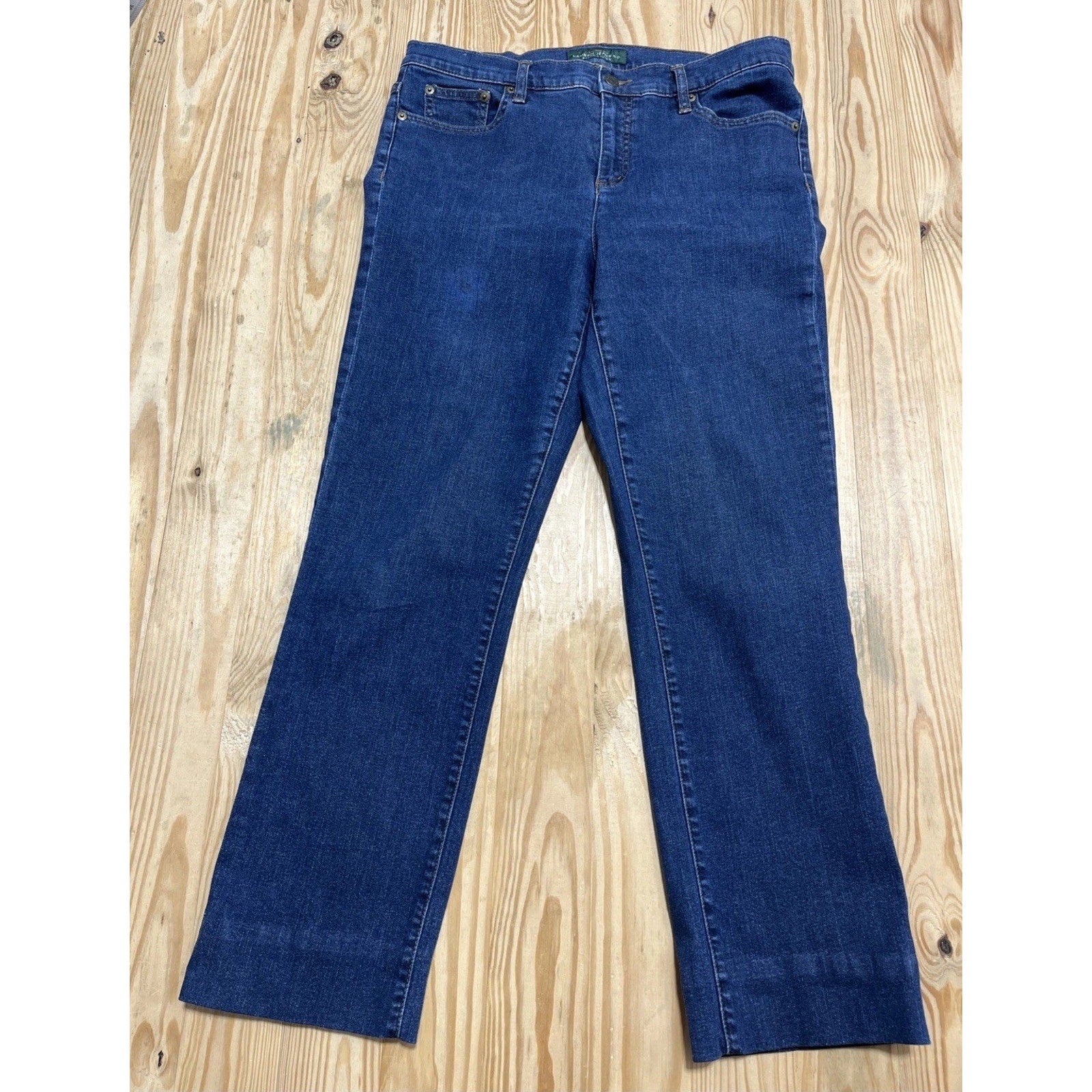 Lauren Ralph Lauren Classic Straight Leg Jeans High Rise Women 10 Hemmed 32x27