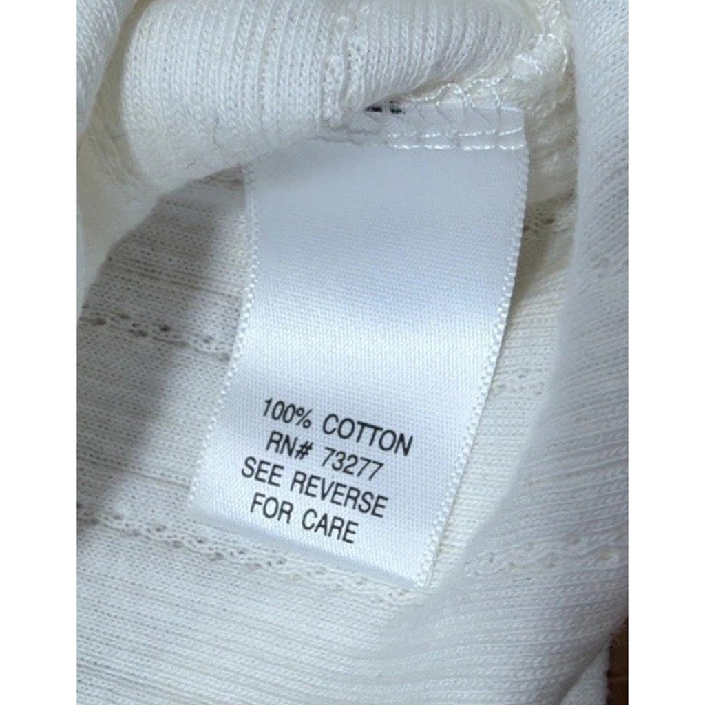 Croft & Barrow Women Sweater XL Round Hem Scoop Neck Cable Knit Ivory