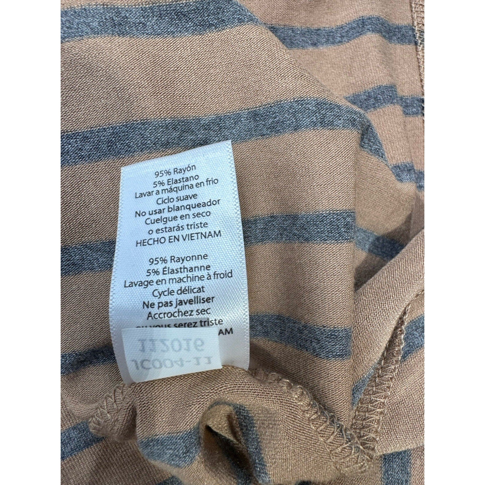 Lularoe Julia Dress Brown Blue Stripes 20's Style Women’s Size Medium NWT