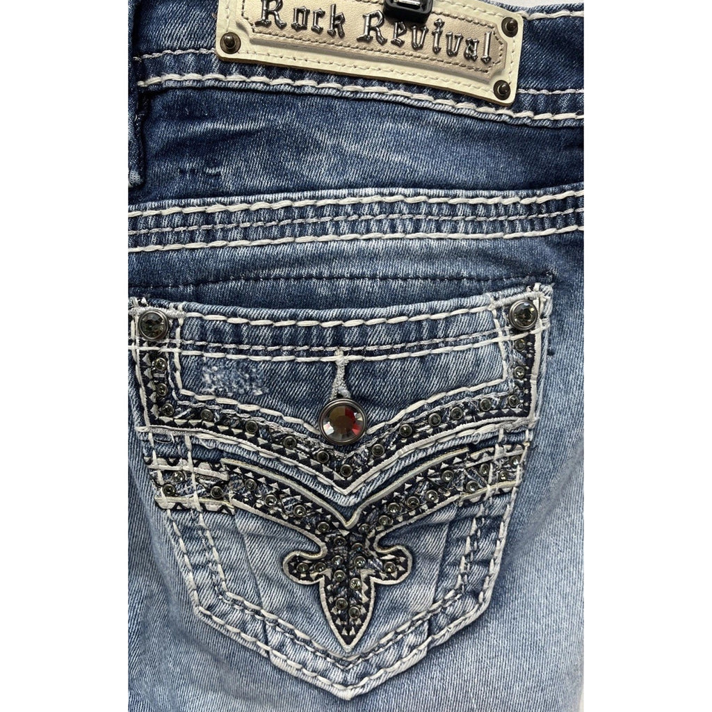 Rock Revival Women's Yanka Mid-Rise Boot Jeans Size 29