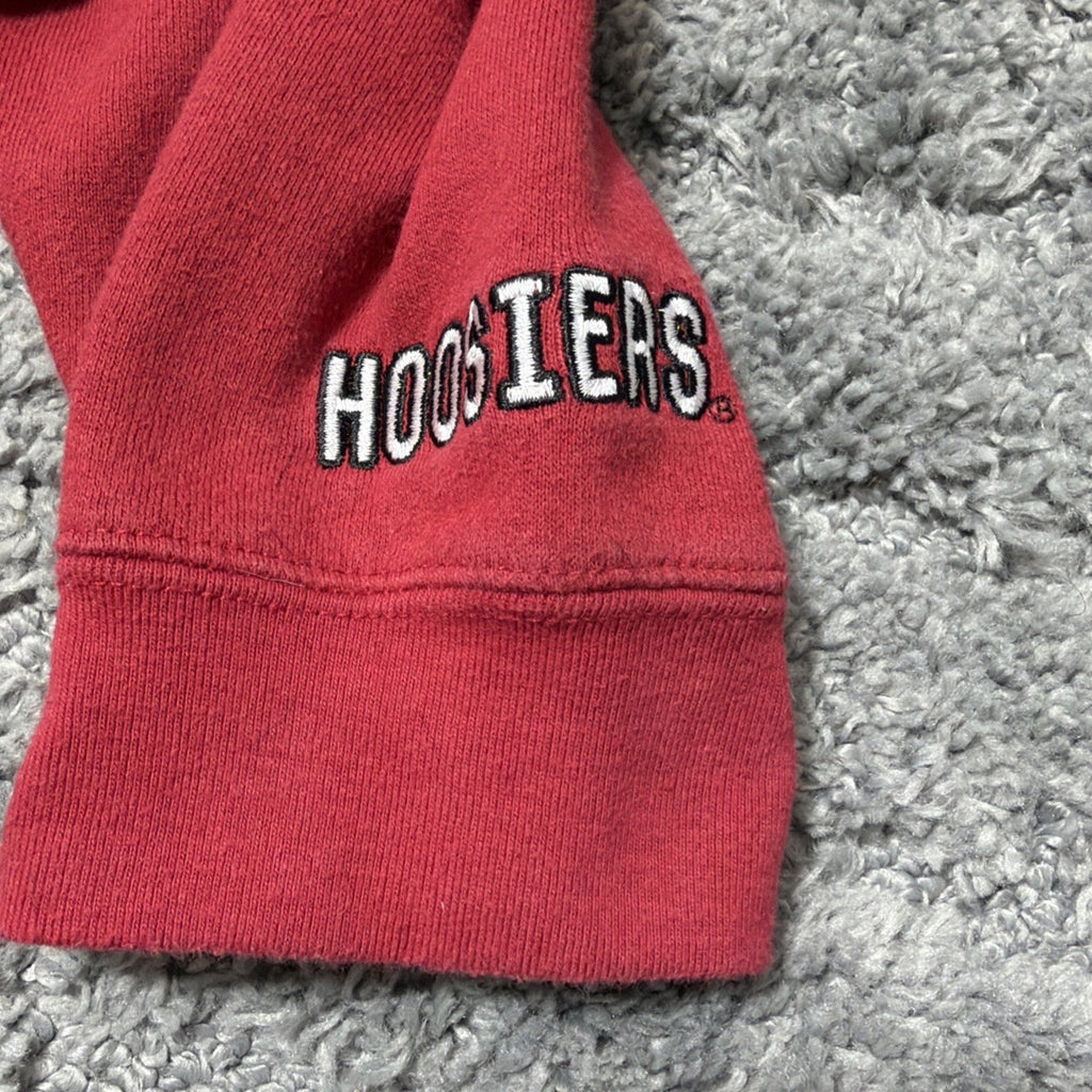 Indiana University Fleece Hoodie XXL Red Pullover Sweatshirt Stitched Top World