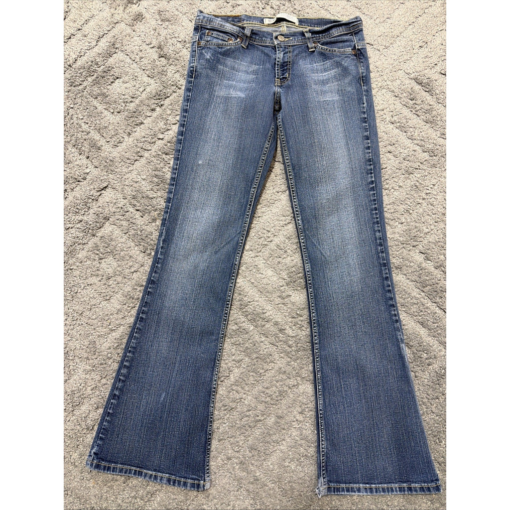 Express jeans size 6 women Precision low slung flare Med wash low rise denim Y2K