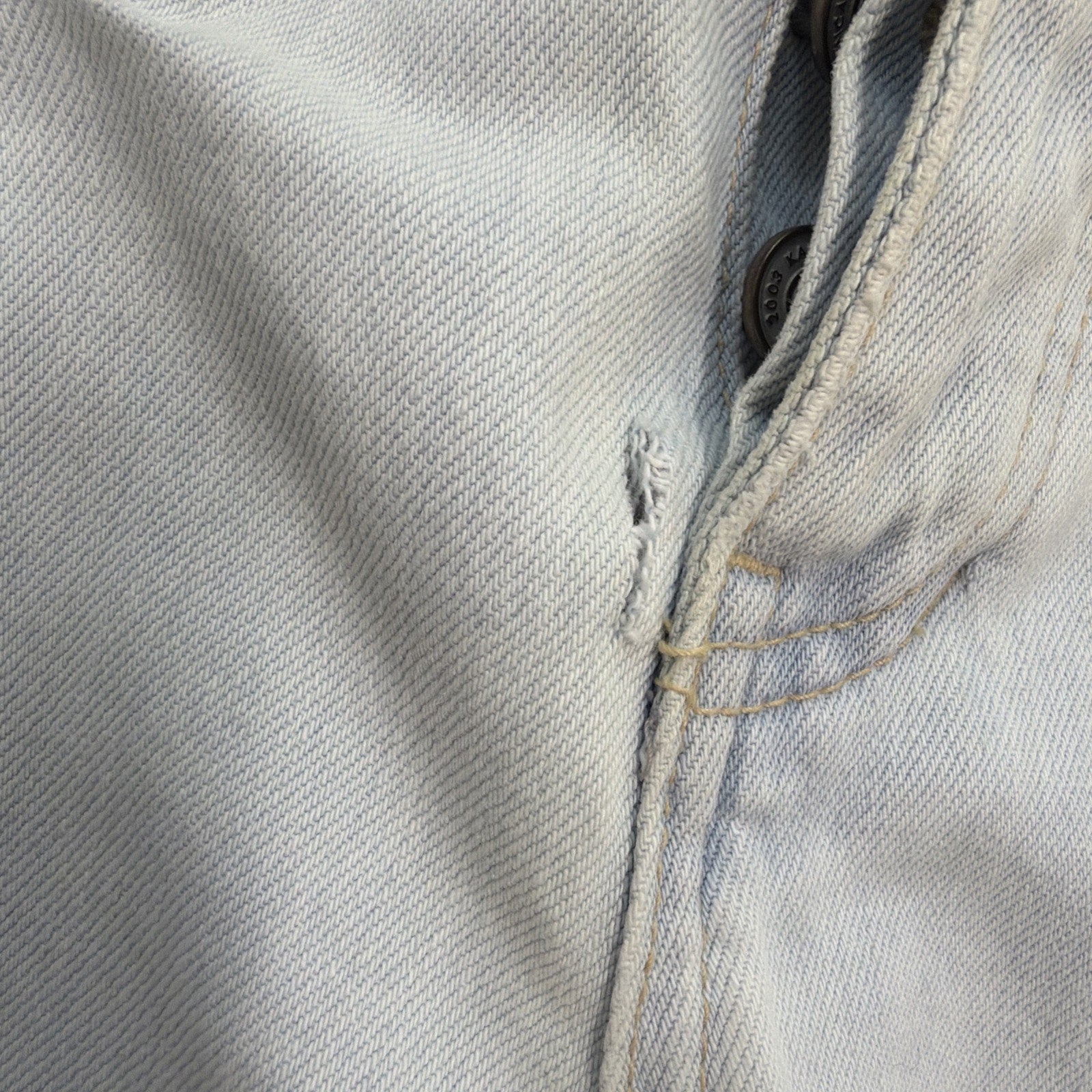 Kancan High Rise 90s Baggy Flare Jeans Distressed Button Fly 1/24 Measure 27x34