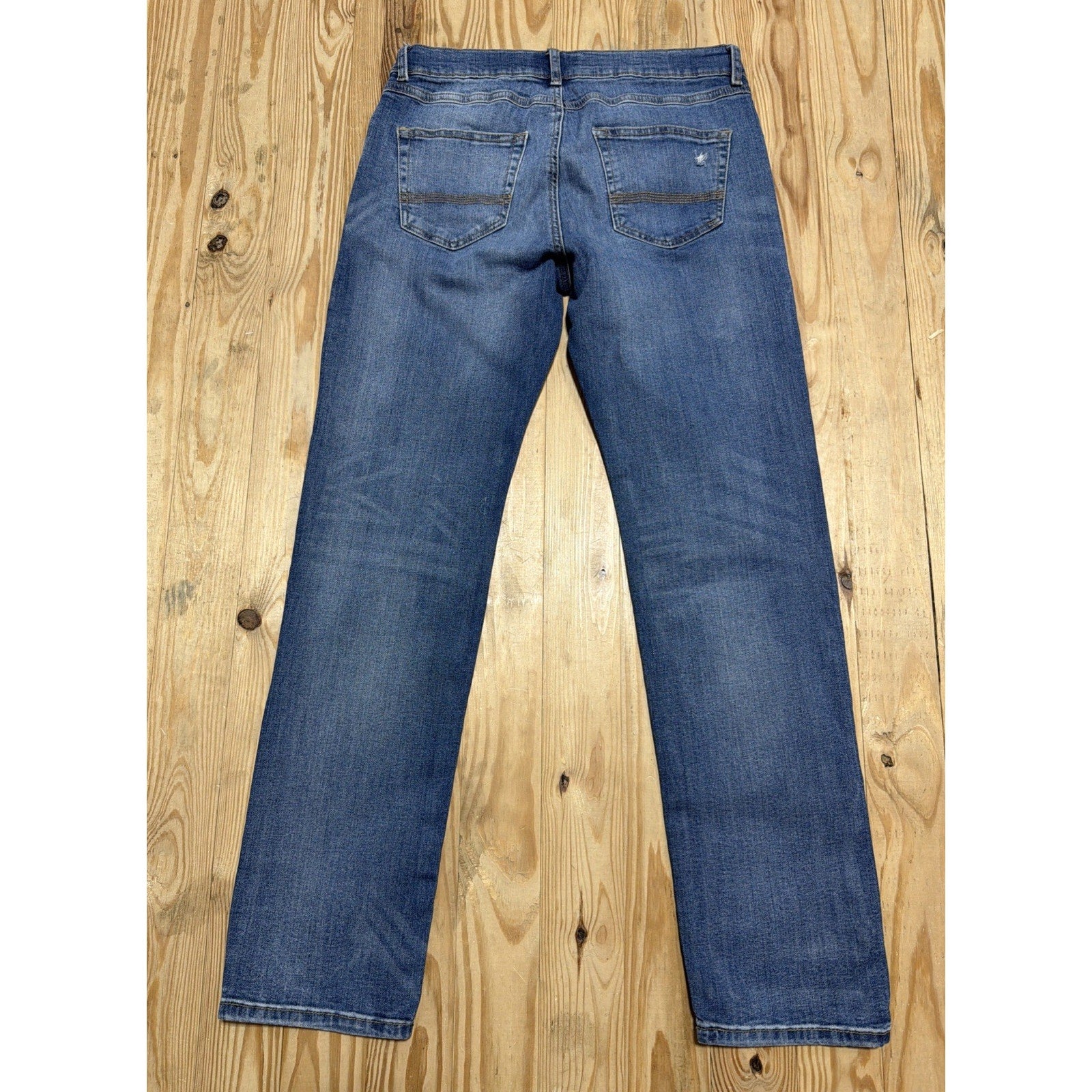 Denim Jeans Sun + Stone Mens Athletic Skinny Fit Distressed Blue 31x32