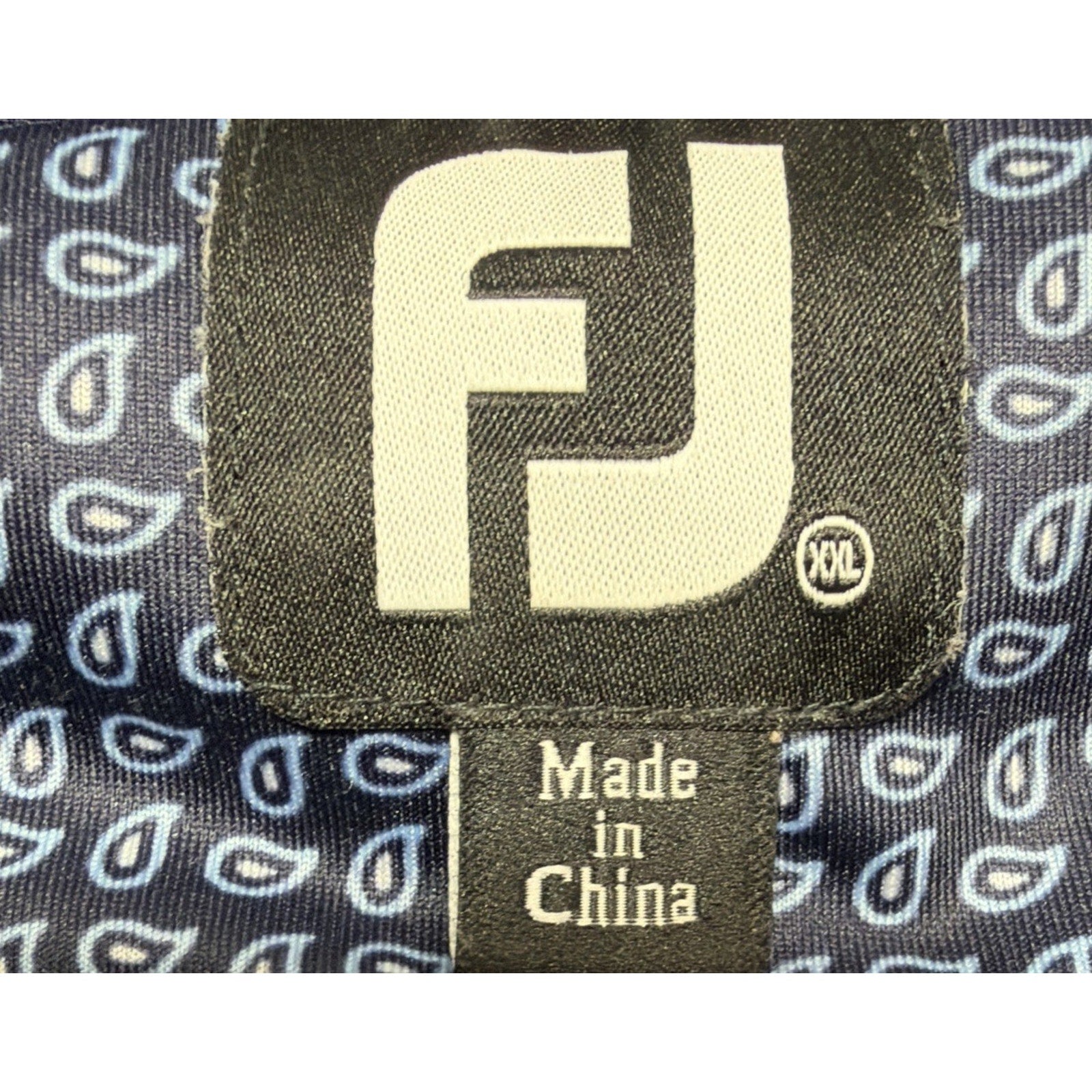 FootJoy Performance Golf Polo Paisley Shirt Mens XXL