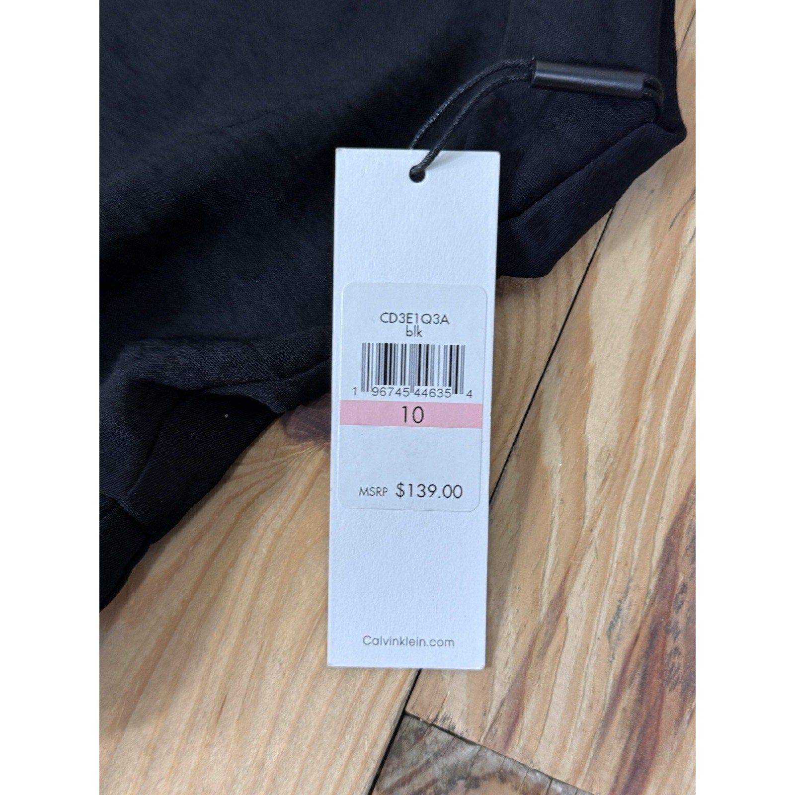 Calvin Klein Jumpsuit Women’s Black Wide Leg Elastic Tie Waist Size 10