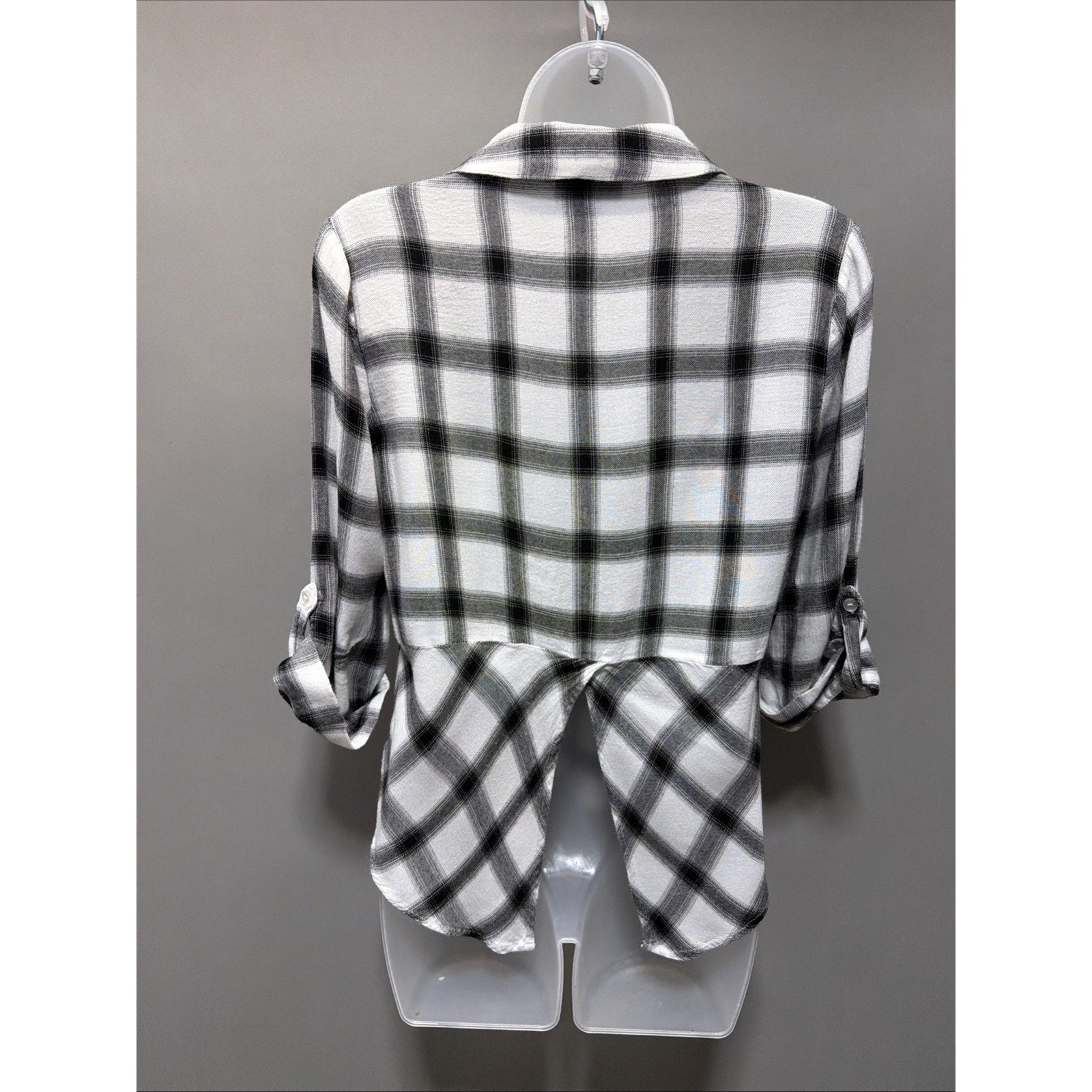 By & By Button Down Shirt Size S Plaid Western Country Hipster Geek