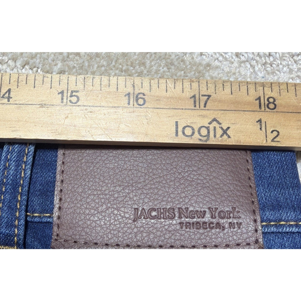 JACHS New York Jeans Men's 38x29 Blue Dark Wash Straight Leg Jeans Actual 37x28