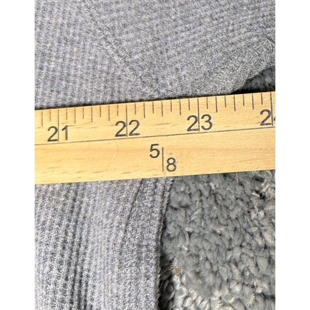 Billabong Men's Gray Waffle-Knit Crewneck Long Sleeve Sweater Size XL