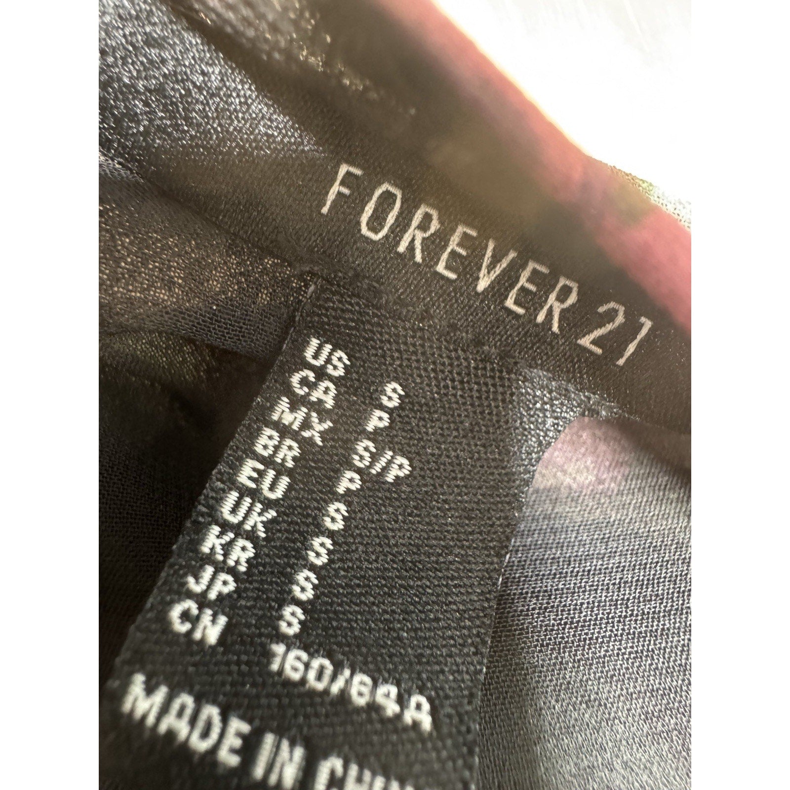 NWT Forever 21 Floral Maxi Dress Womens Small Black Pink Long Sleeve Cottagecore