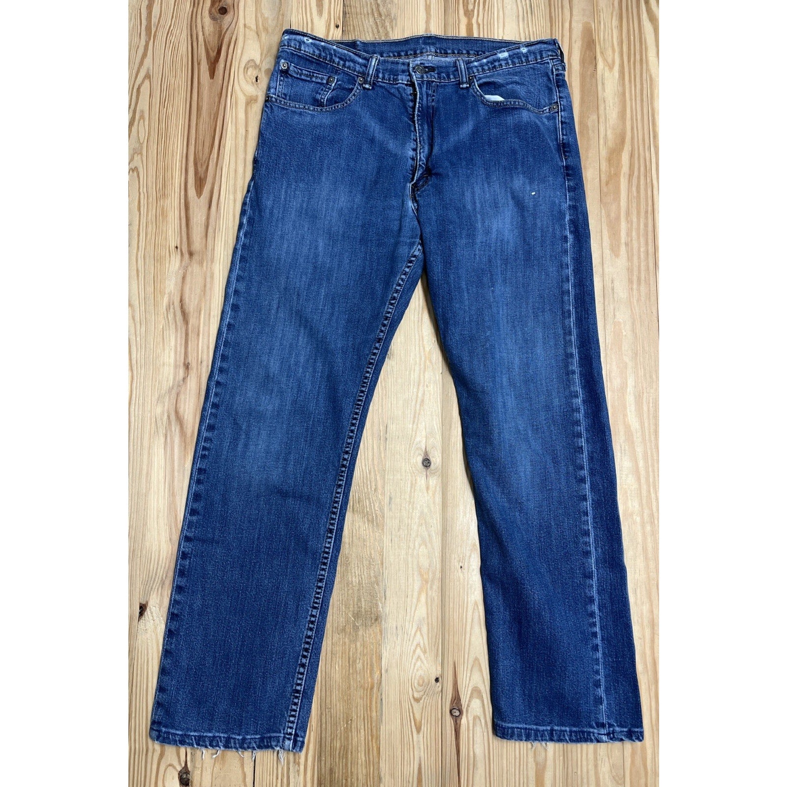 Levi's Men's 505 Jeans 36x30 Dark Stonewash Regular Fit Straight Leg