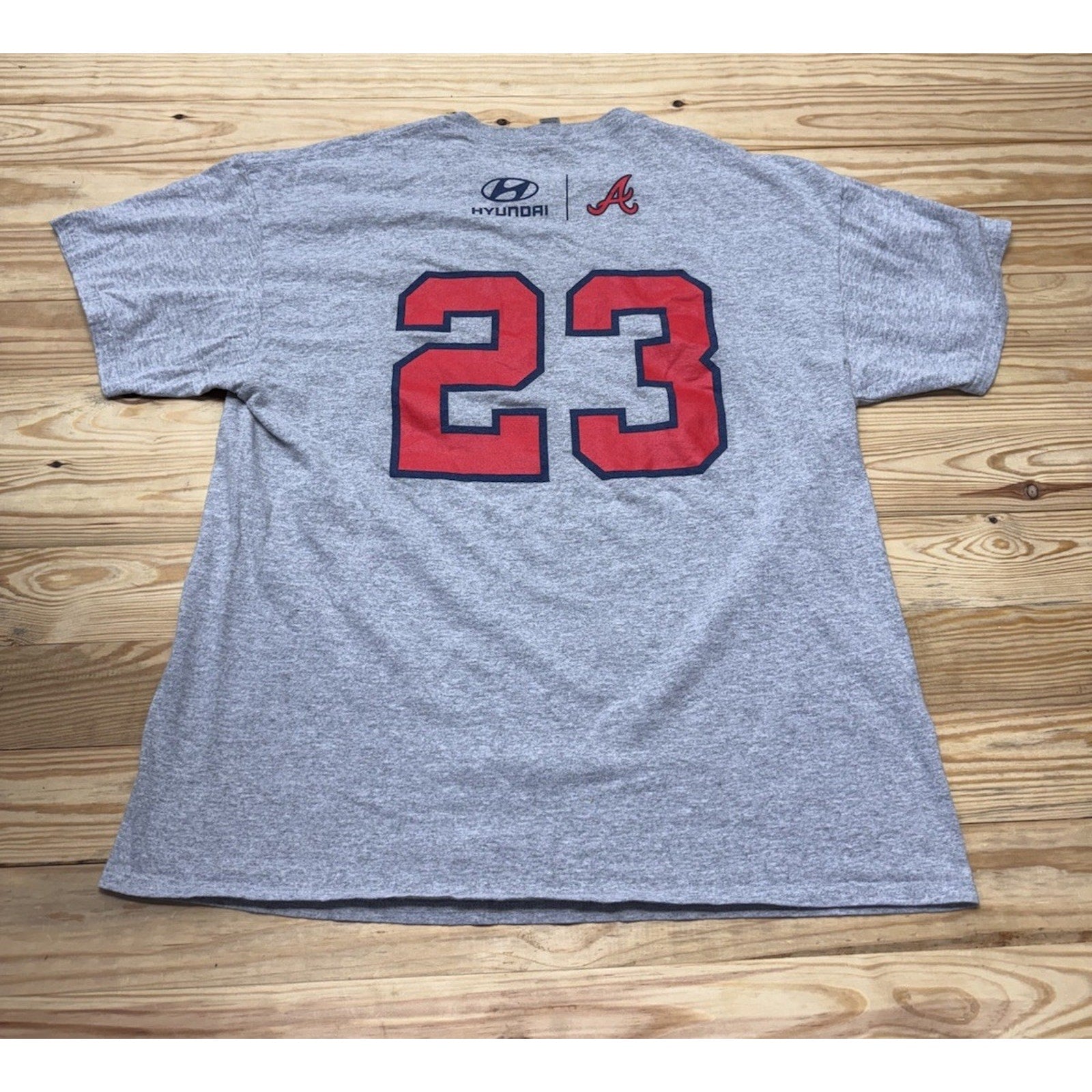 ATLANTA BRAVES' MICHAEL HARRIS NUMBER 23 T-Shirt X-Large Hyundai
