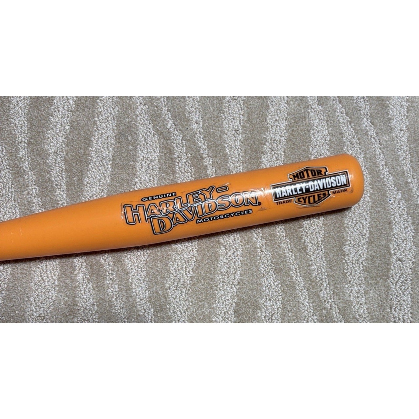 Harley-Davidson Full-size Orange Whiffle Baseball Bat Collectible Rare