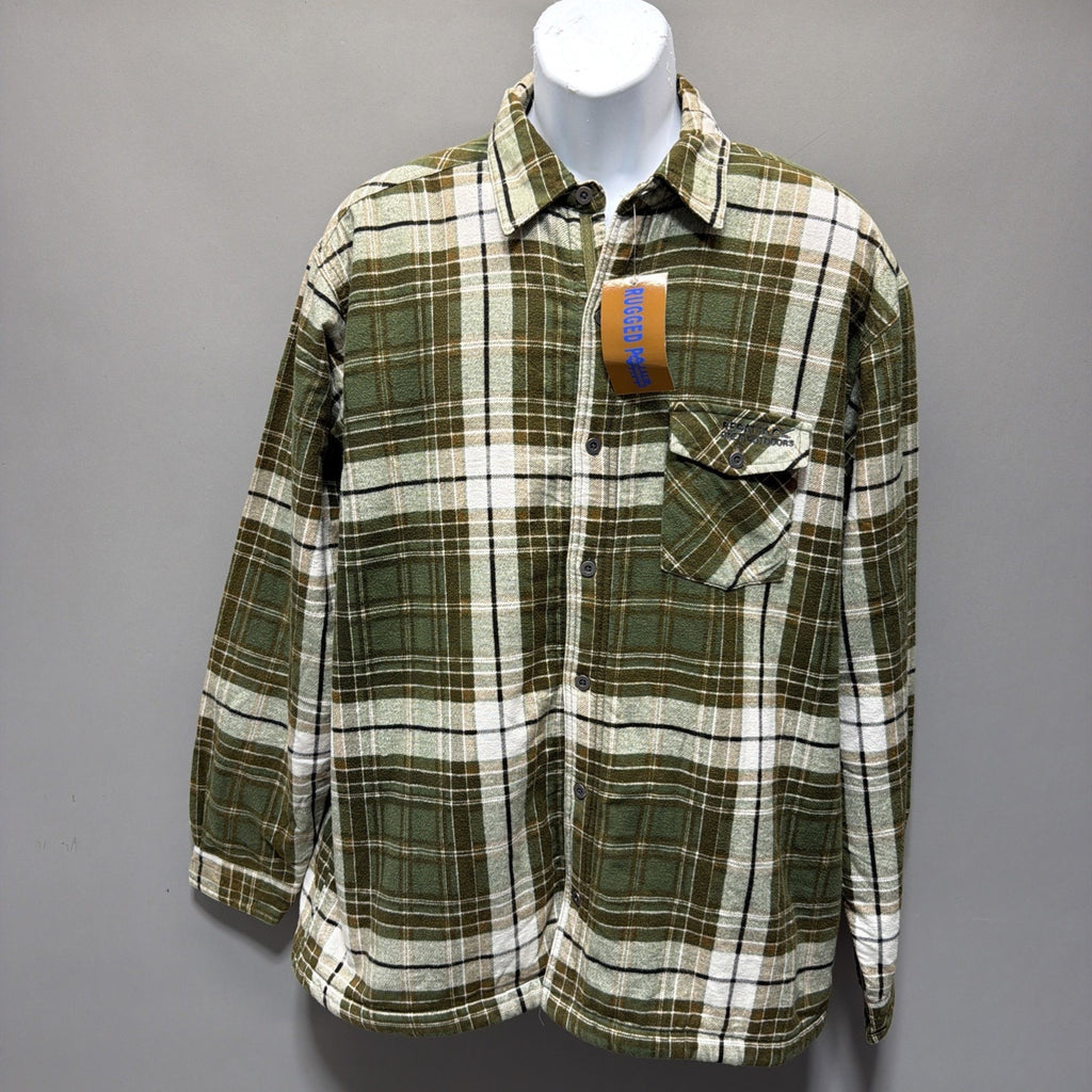 Regatta Outdoors Rugged Point Sherpa Lined Mens LS Button Up Shacket XL NWT