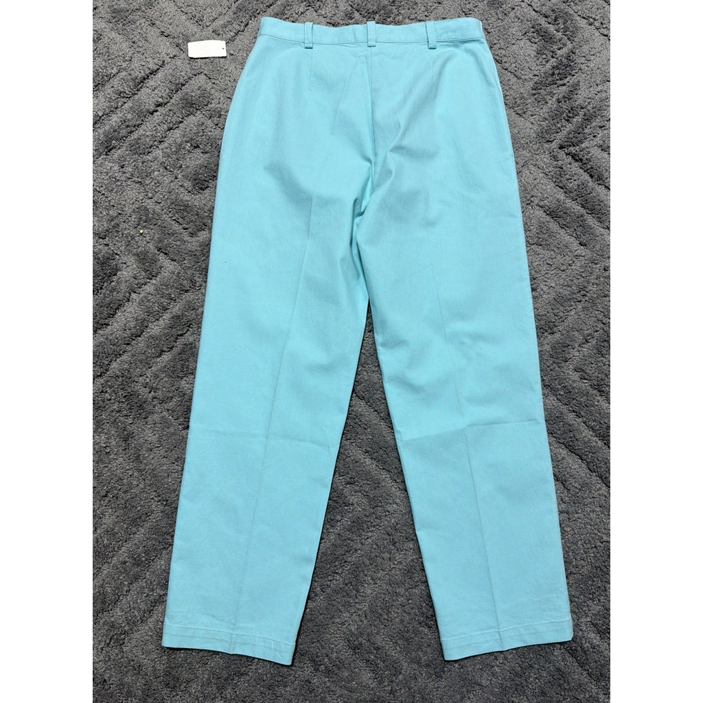 Vintage Christopher Banks Turquoise Aqua stretch trouser pants New Size 10 31x30