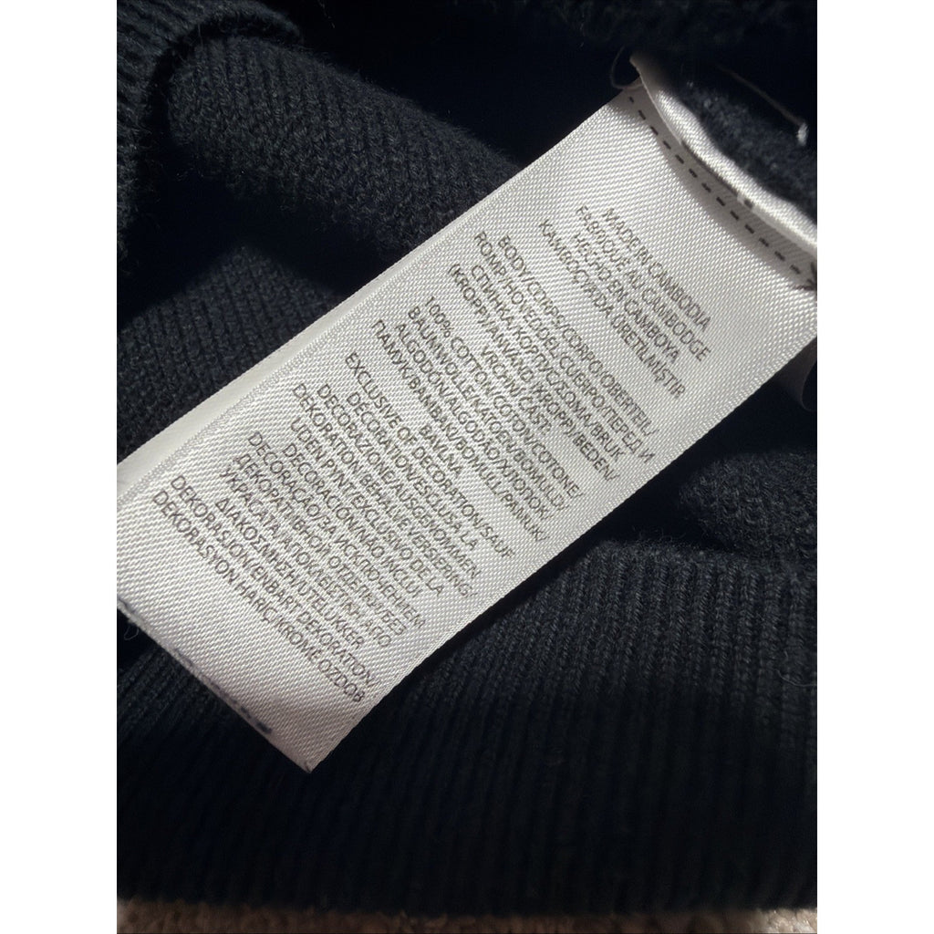 Ralph Lauren Polo Men’s Cotton Mesh Knit 1/4 Zip Sweater Black M