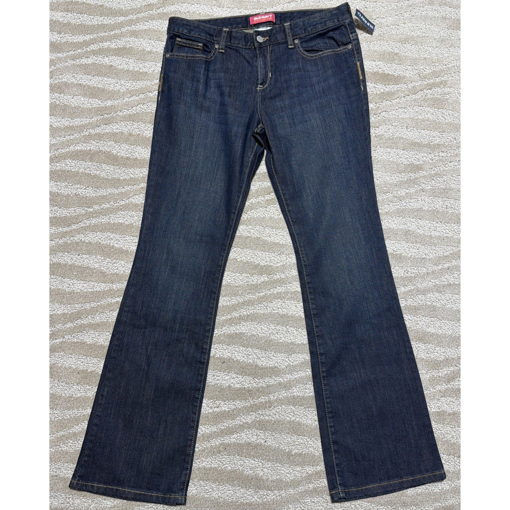 Old Navy Boot Cut Semi Evase Teen Plus Size Jeans 14 32x30 NWT Adj Waist