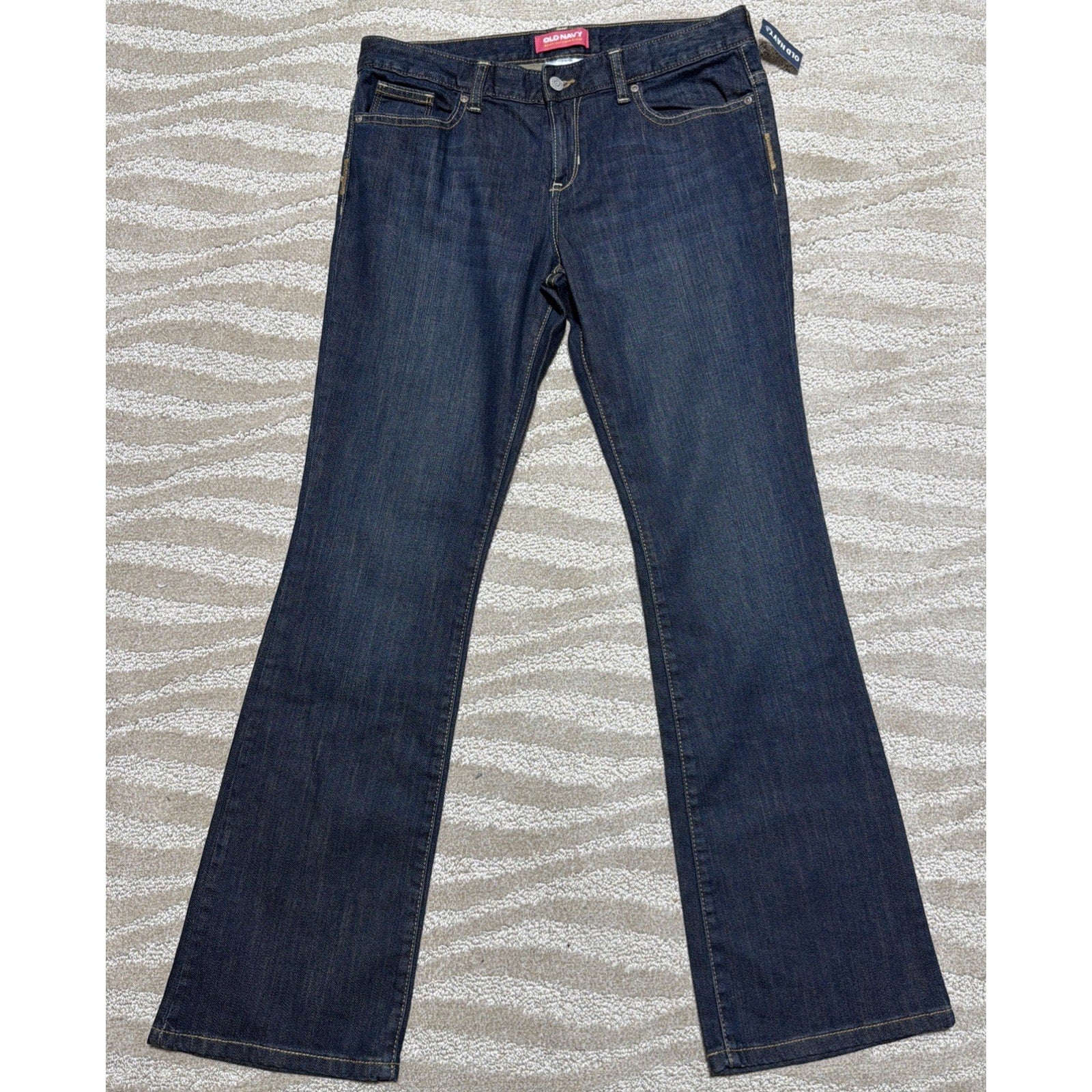 Old Navy Boot Cut Semi Evase Teen Plus Size Jeans 14 32x30 NWT Adj Waist