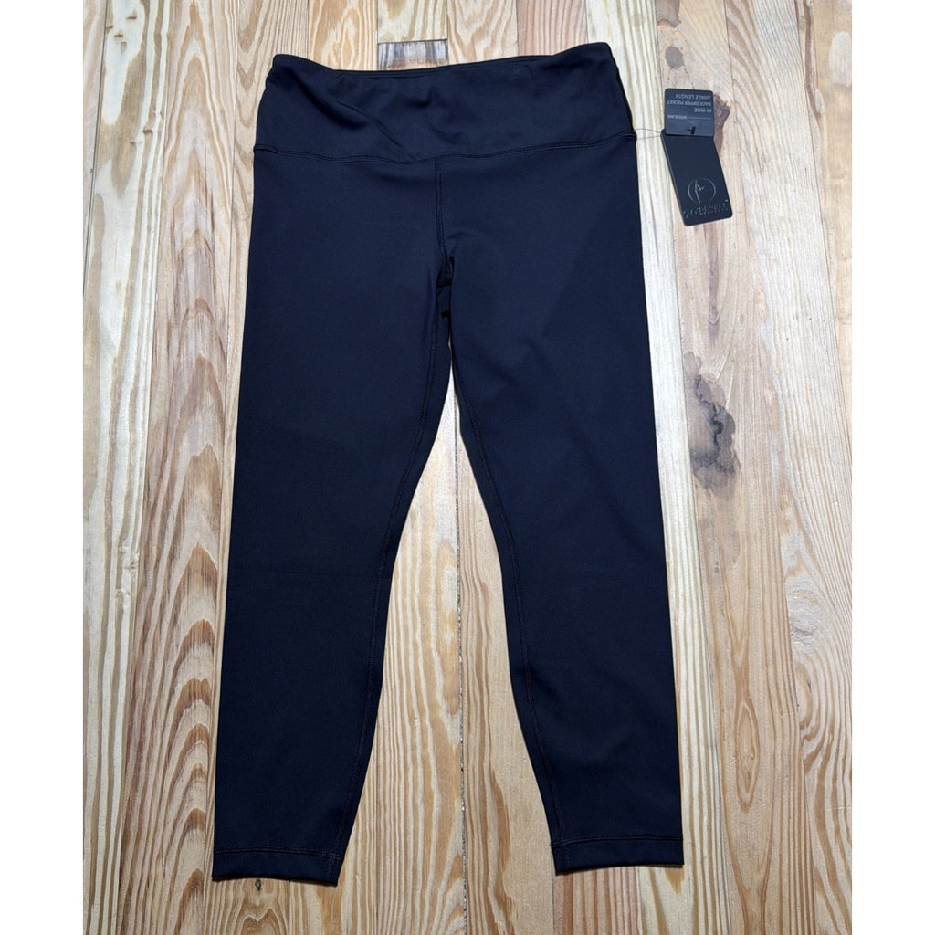 Women's 90 Degree By Reflex Black High Rise Zipper Pocket Ankle Leggings XL NWT