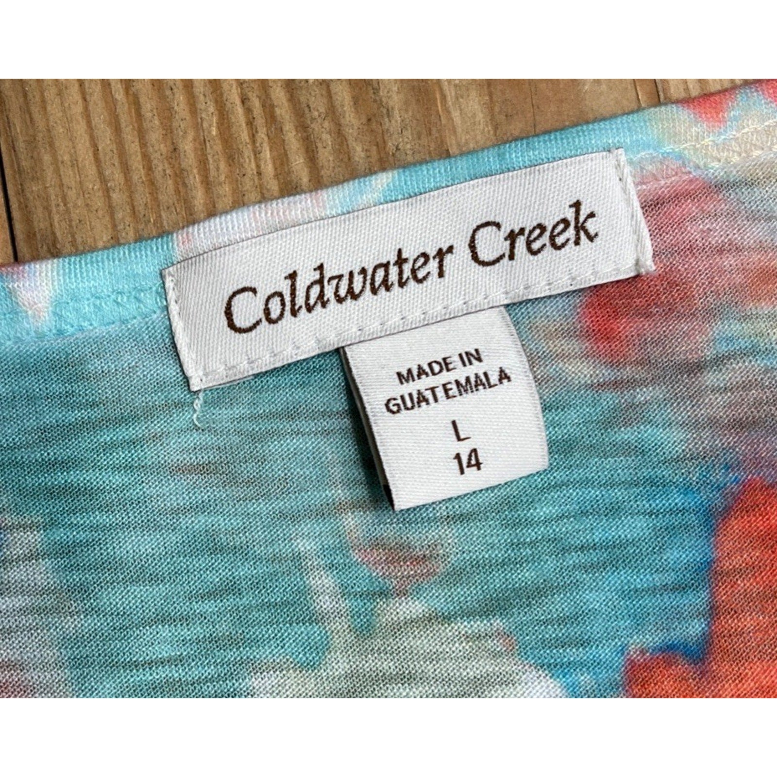 Coldwater Creek Tank Top Womens Size L Tiered Sleeveless Multicolor Base Layer
