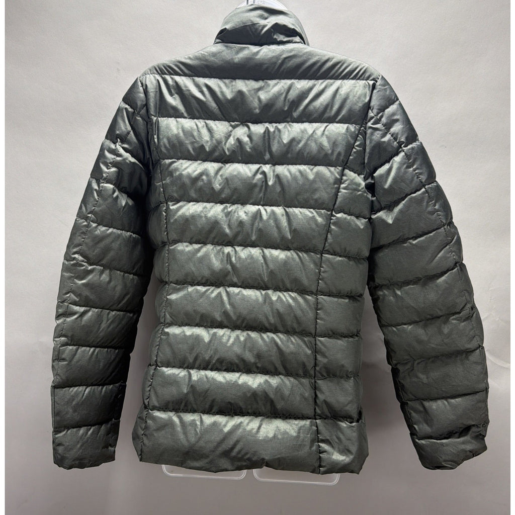 Eddie Bauer EB650 Women's Full Zip Down Puffer Jacket Green Size M Tall