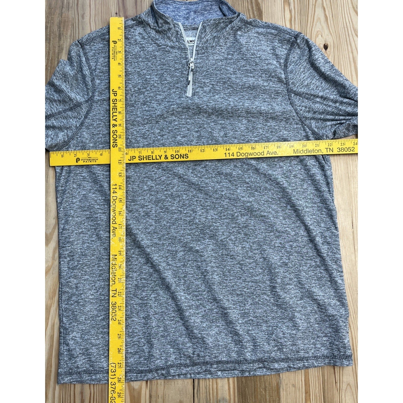 Tallwoods Shirt Mens L 1/4 Zip Long Sleeve Premium Lifestyle Lightweight