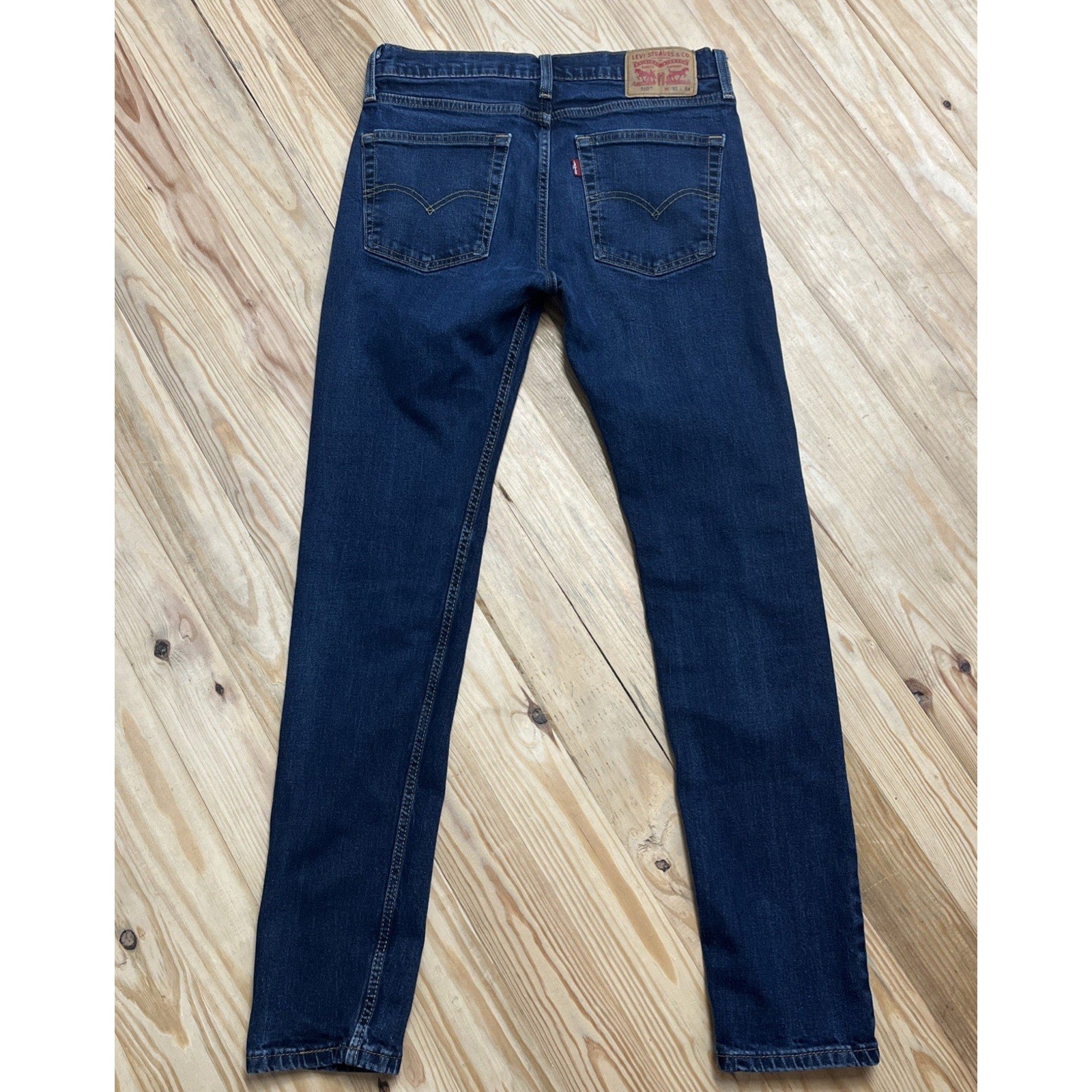 Levi's Jeans Men's 32x34 Skinny 510 Mid Rise Zip Fly Blue Denim Pants