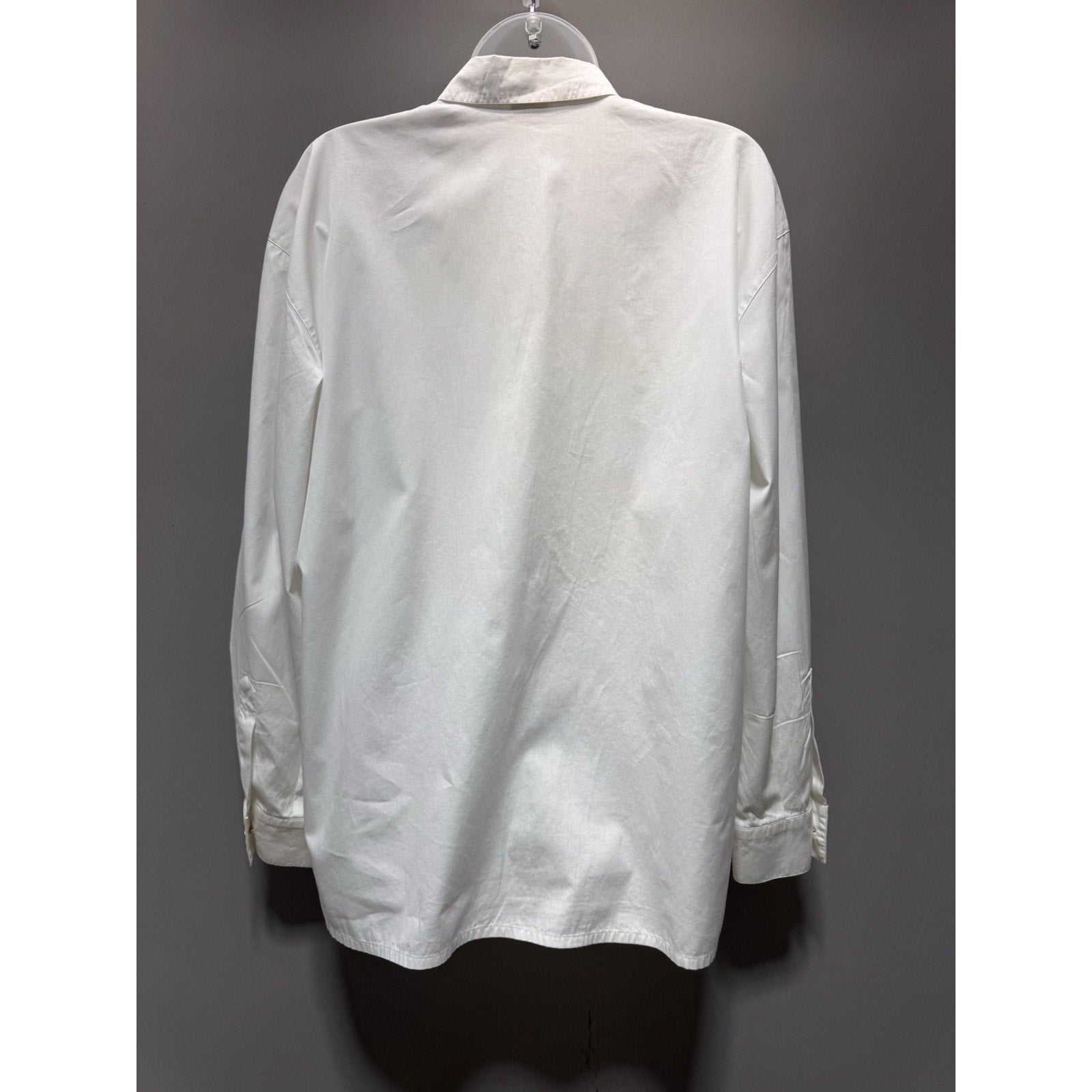 Vintage ESCADA Margaretha Ley White Embroidered Animal Blouse Gold Buttons Sz 40