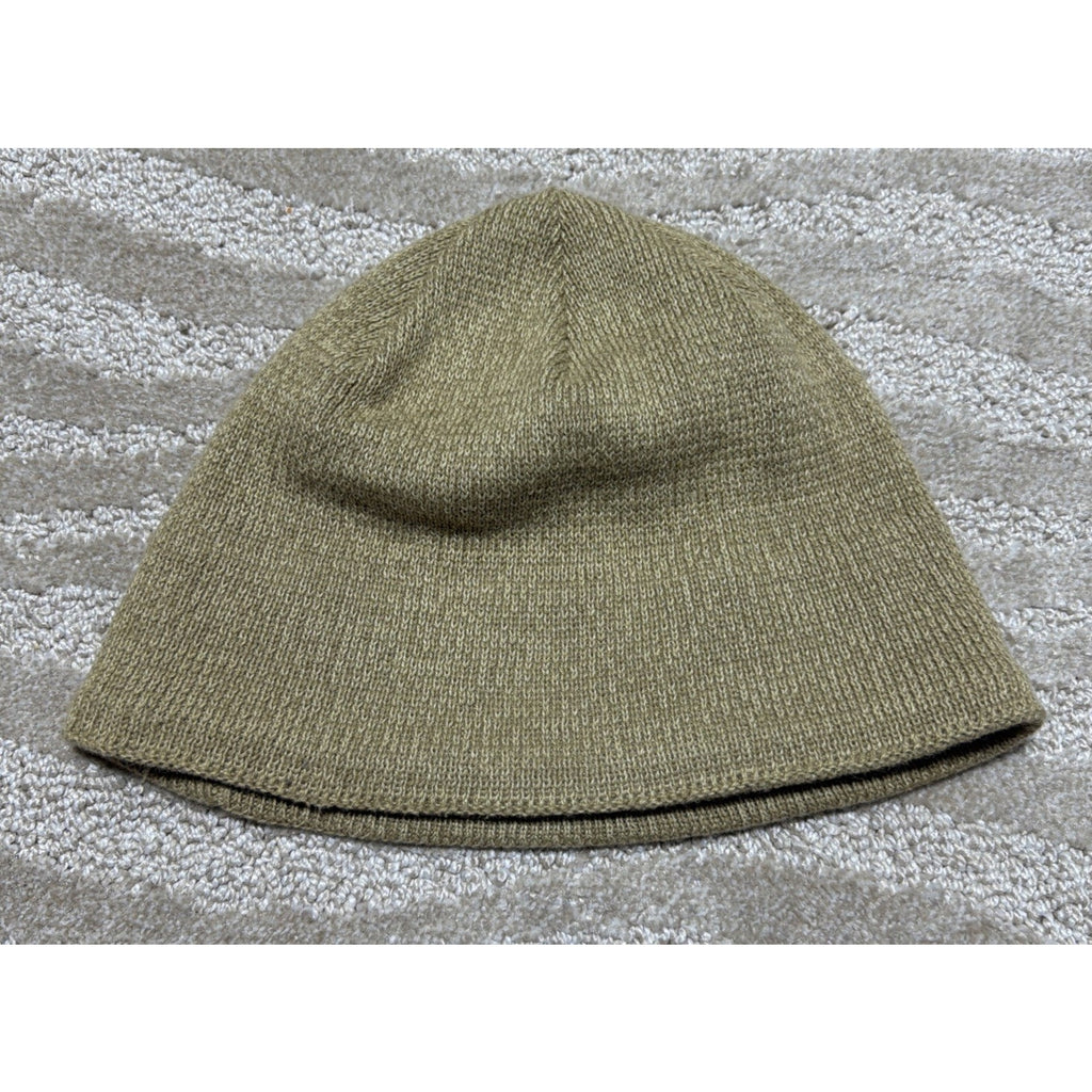 The North Face Hat Beanie Fitted Uni Sex One Size Biege Wool Blend Knit Outdoor