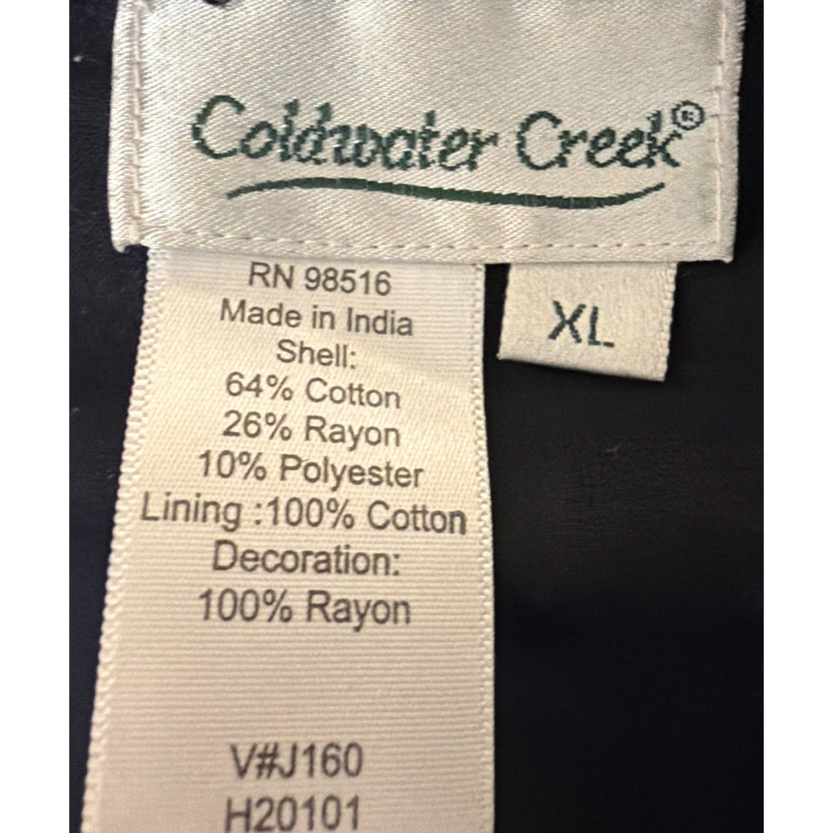 Coldwater Creek Jacket Womens XL Multicolor Chenille Floral Embroidered Boho VTG