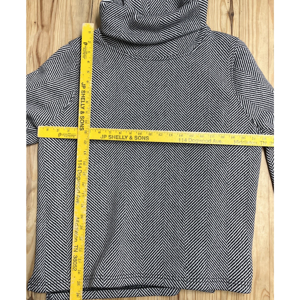J.Crew Womens Sweatshirt Size 2X Long Sleeve Funnel Neck Herringbone
