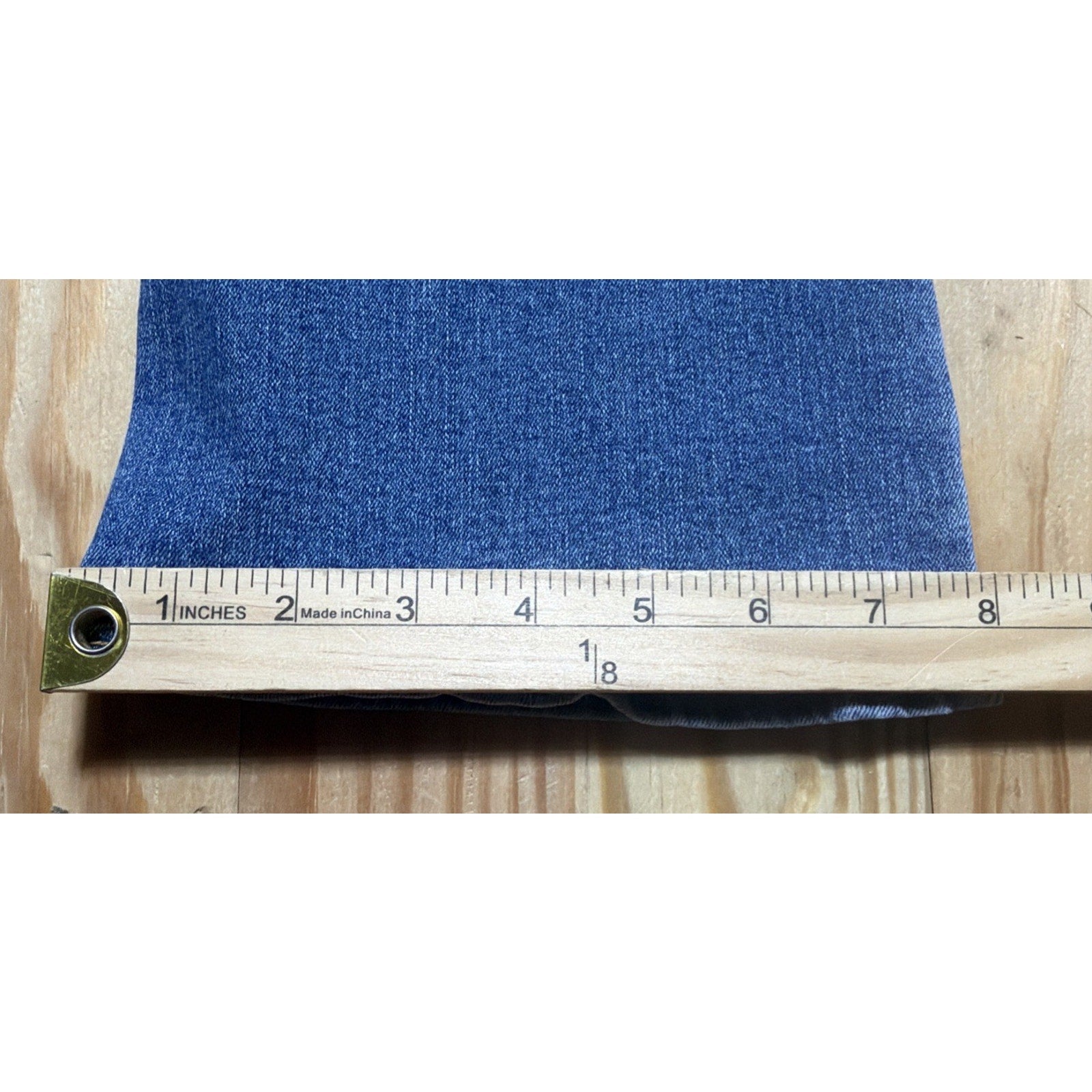 R7 Bootcut Jeans Womens 7/28 Blue Med Wash Mid Rise Distressed Stretch 28x30