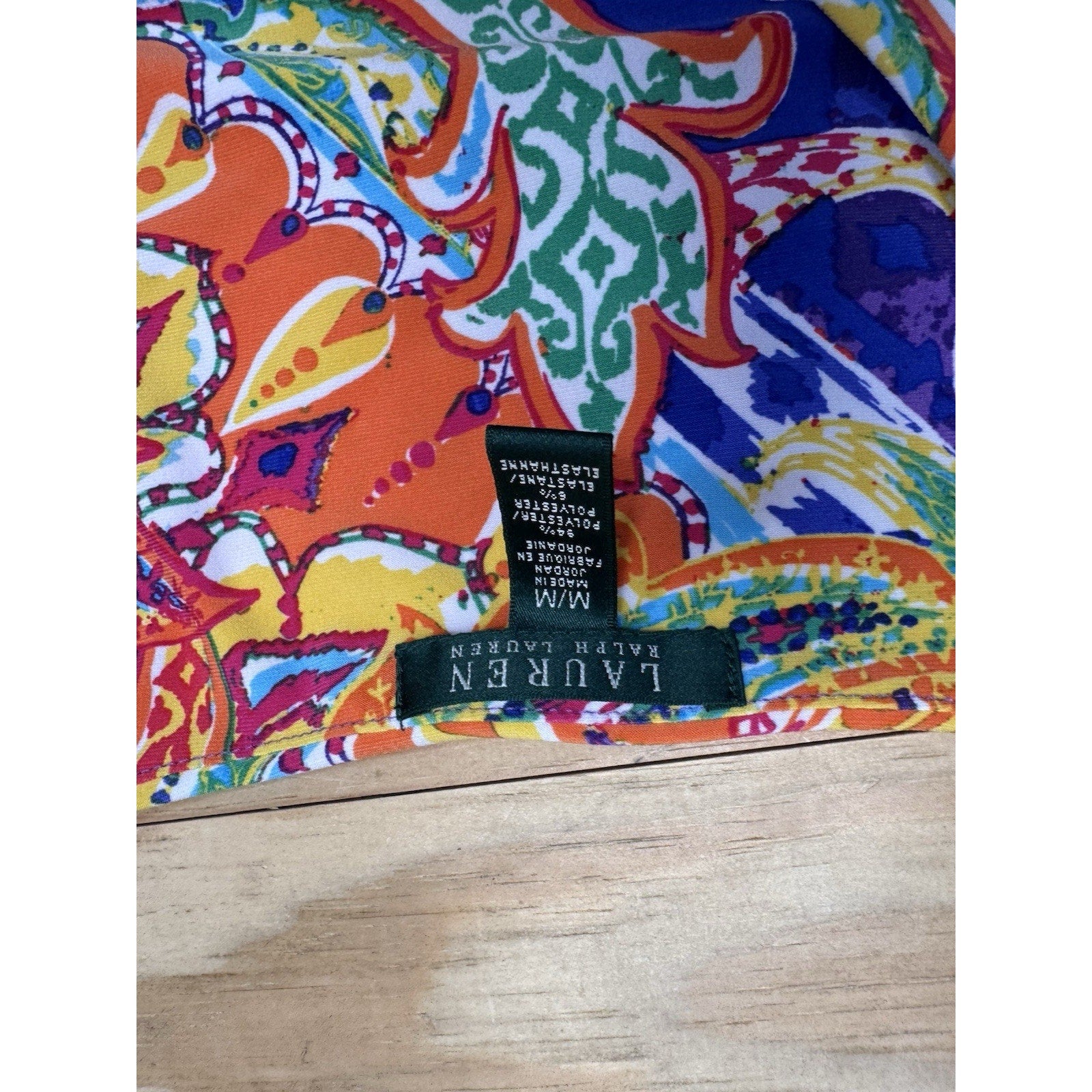 Ralph Lauren Paisley A Line dress Sleeveless Work Cocktail Women’s Size M