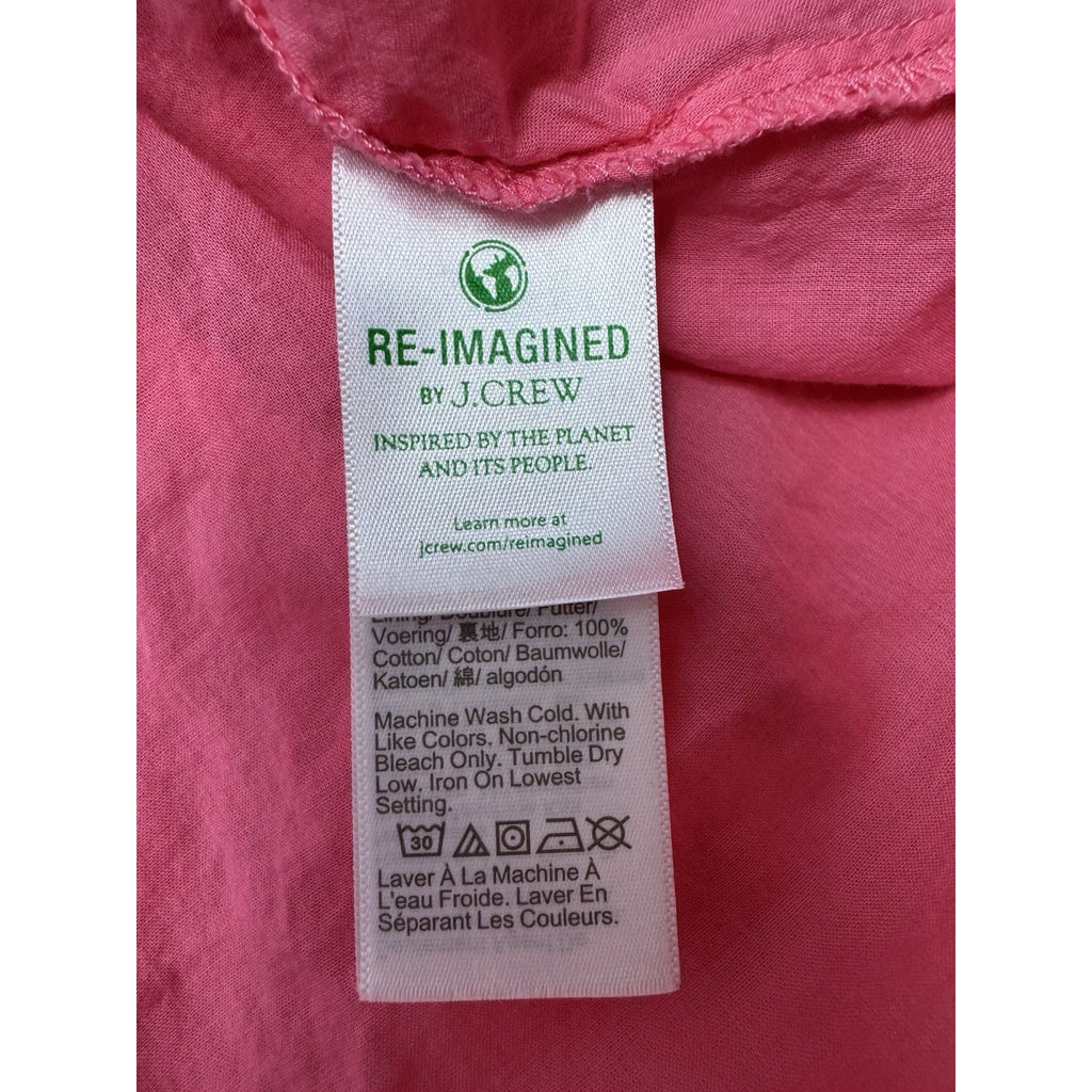 J Crew Pink Cottage Spring Coquette Tiered Boho Poplin Dress Ruffled Women’s XL