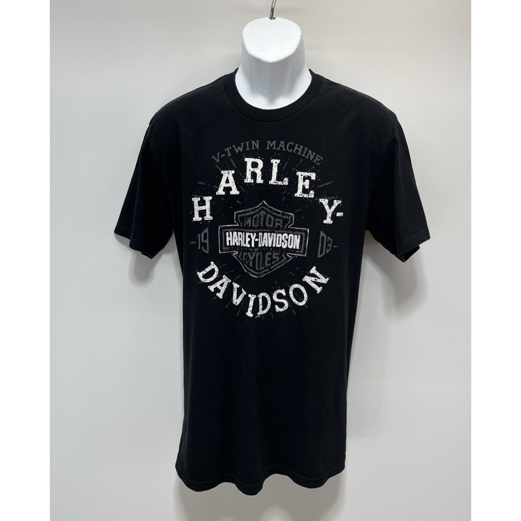 Harley Davidson T Shirt Men’s Large V Twin Machine Graphic 2015