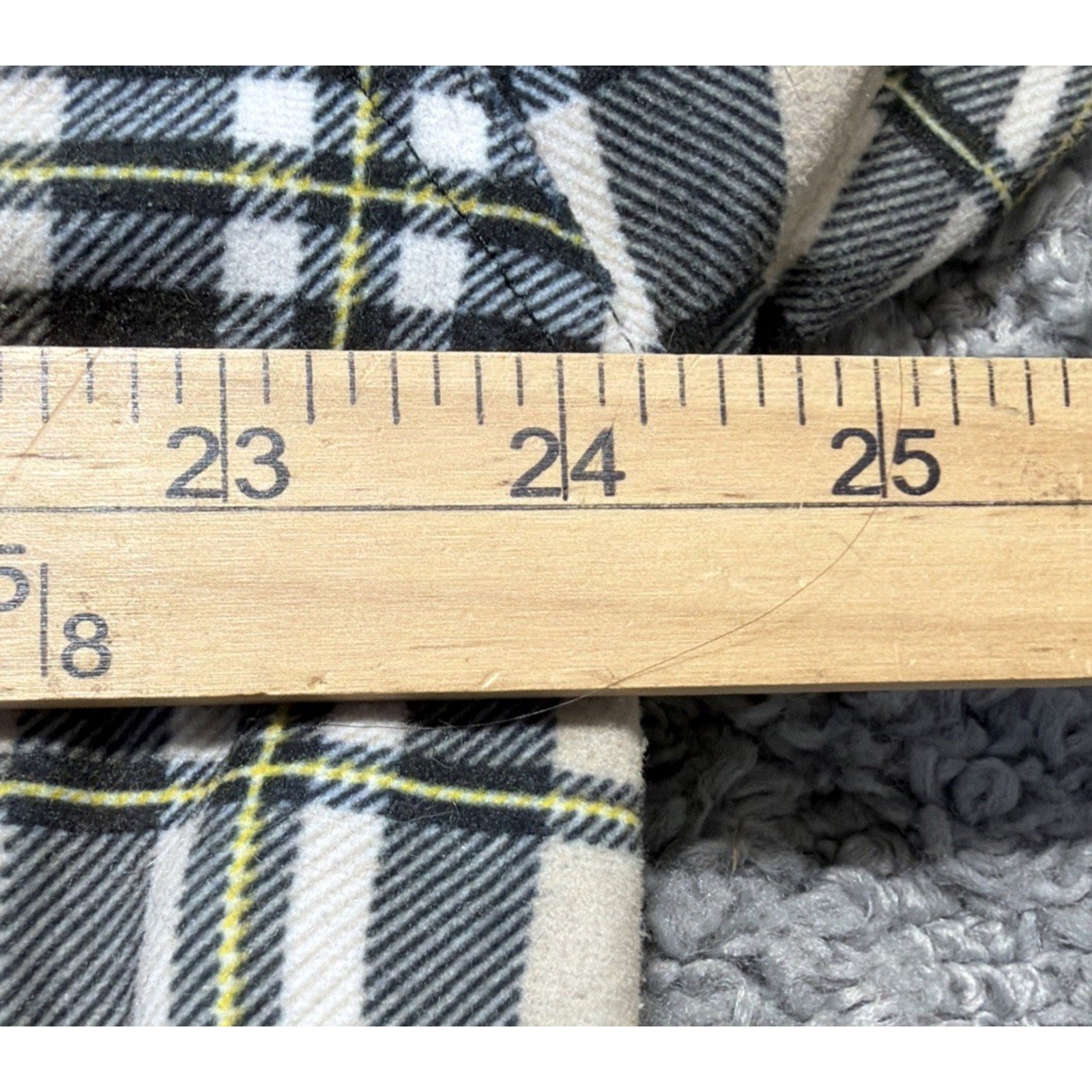 Rugged Point Flannel Shacket Mens XL Biege Plaid Sherpa Fleece Lined Button Up