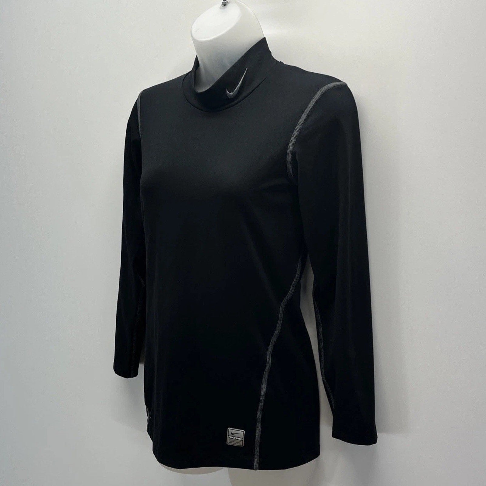 Nike Pro Tight Shirt Long Sleeve Black Womens Size M